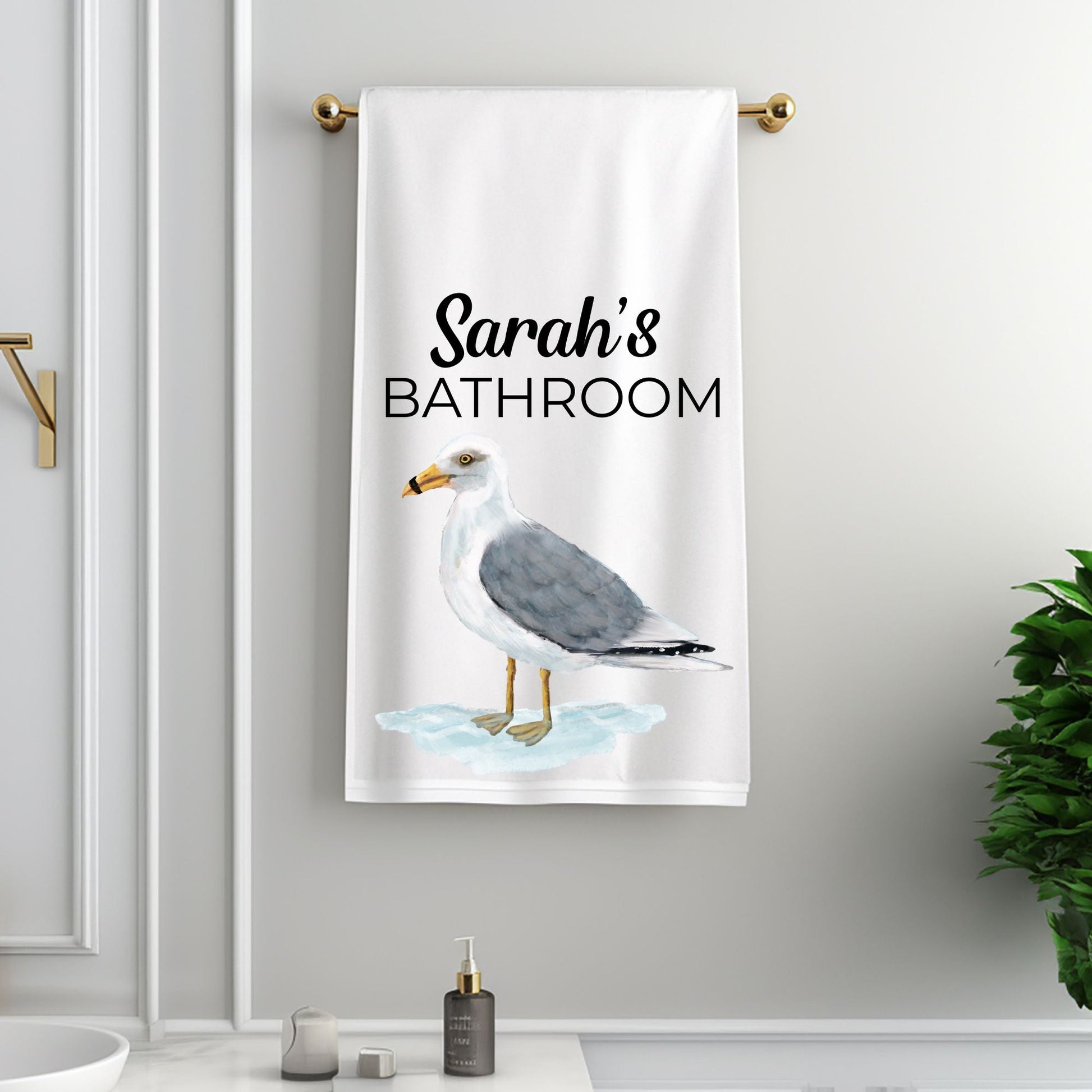 Seagull Bathroom Towel - MerikaArt