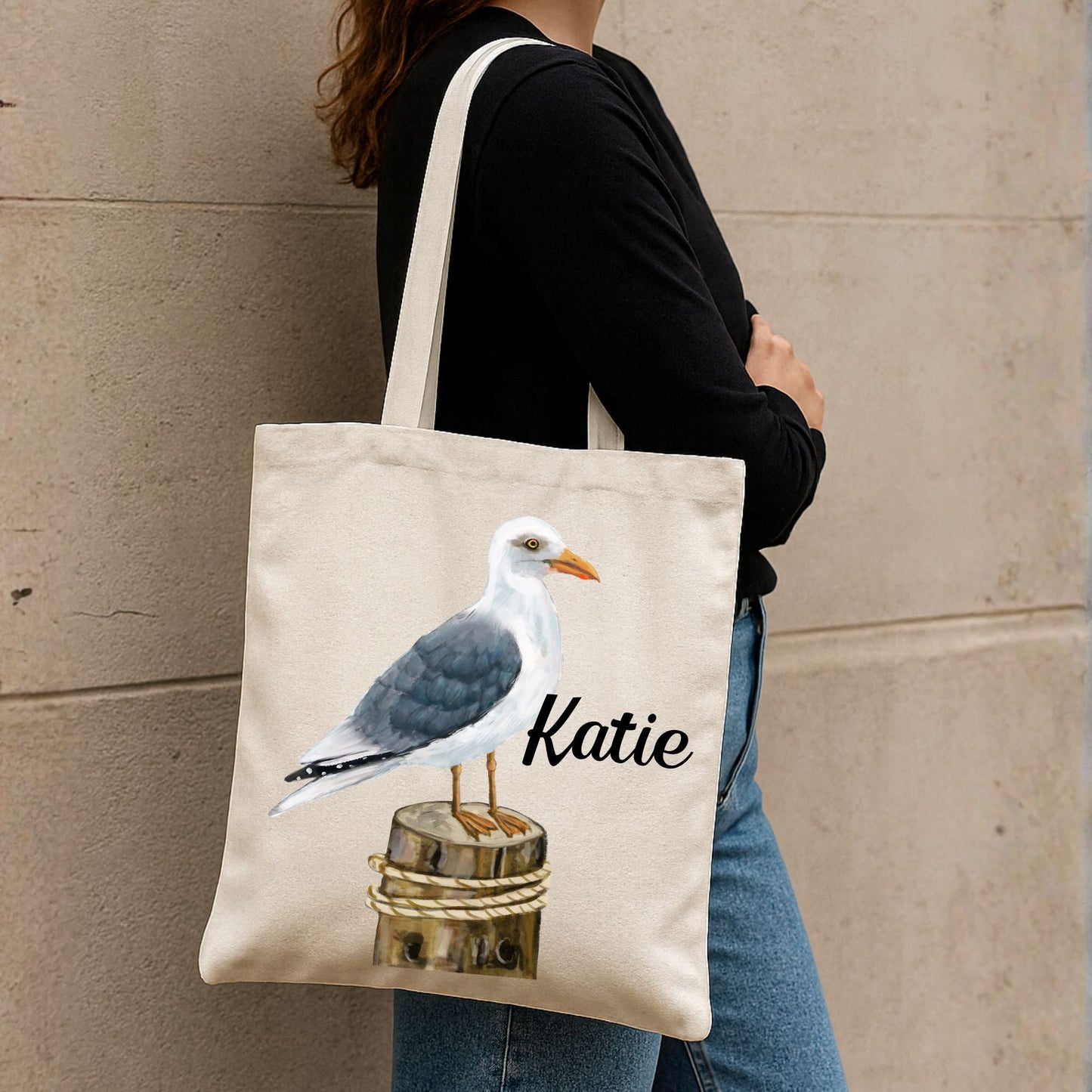 Seagull Canvas Tote Bag - MerikaArt