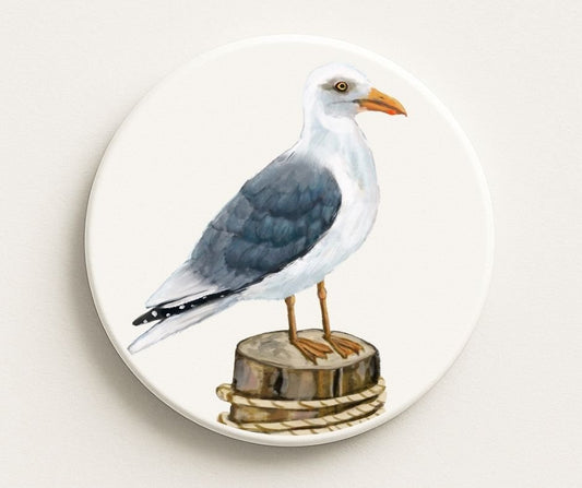 Seagull Ceramic Coaster - MerikaArt