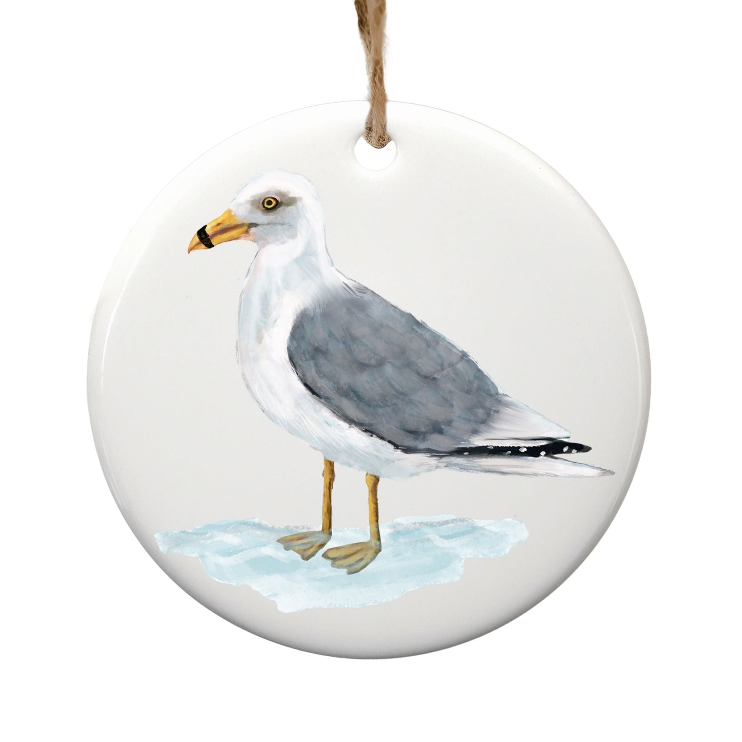 Seagull Ceramic Ornament - MerikaArt