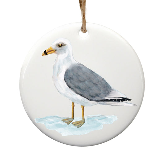 Seagull Ceramic Ornament - MerikaArt