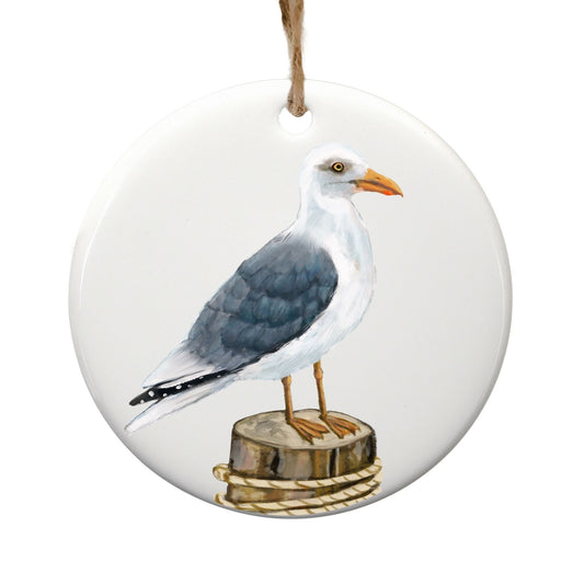 Seagull Ceramic Ornament - MerikaArt