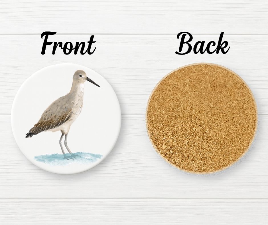 Shorebird Ceramic Coaster - MerikaArt