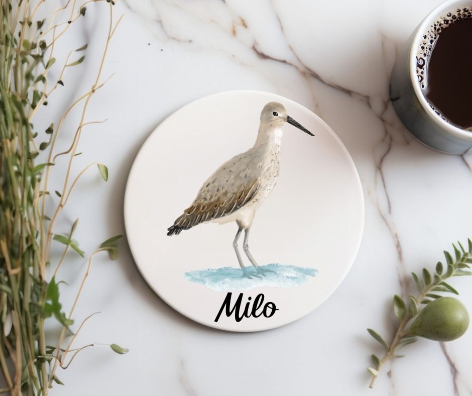 Shorebird Ceramic Coaster - MerikaArt