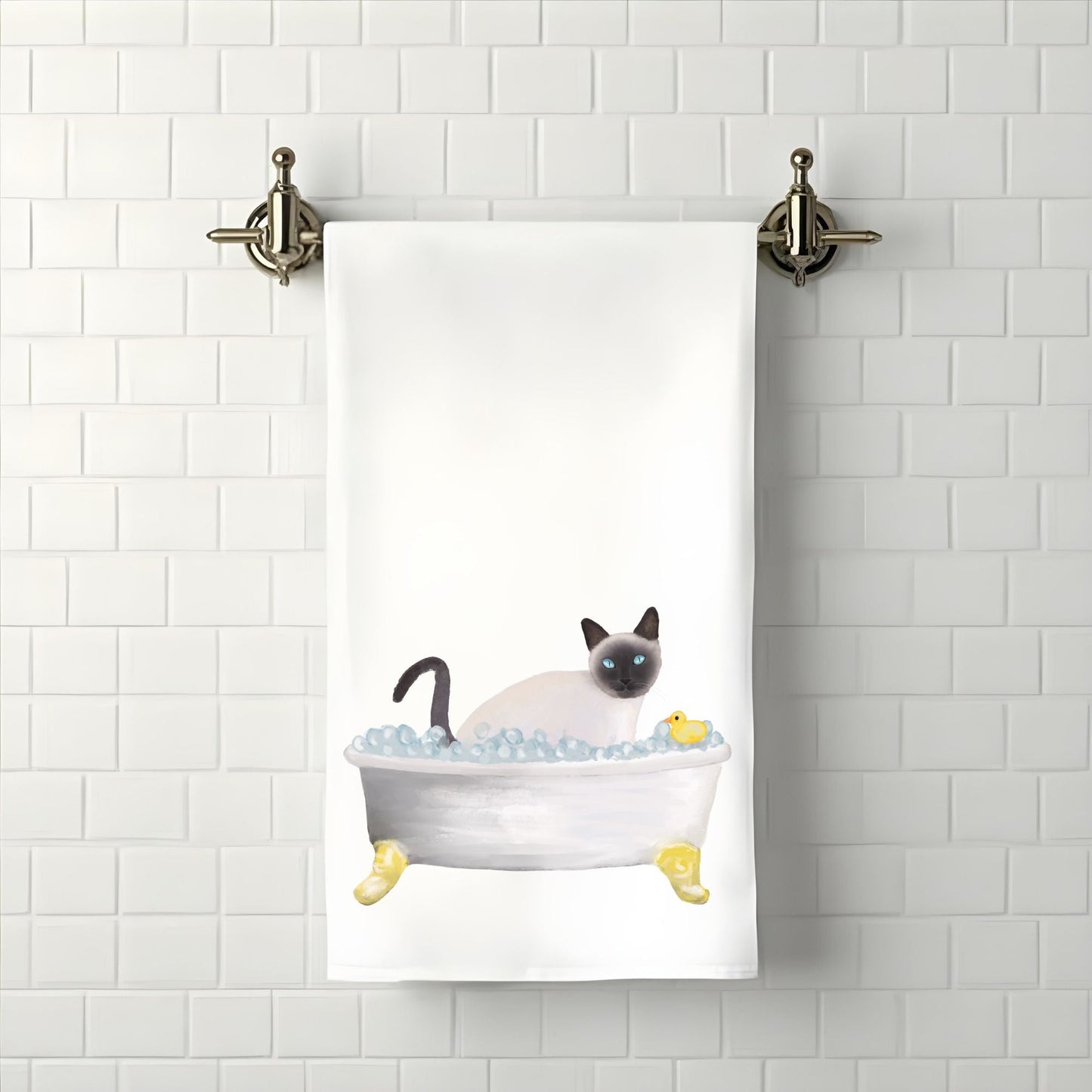 Siamese Cat Bath Towel - MerikaArt