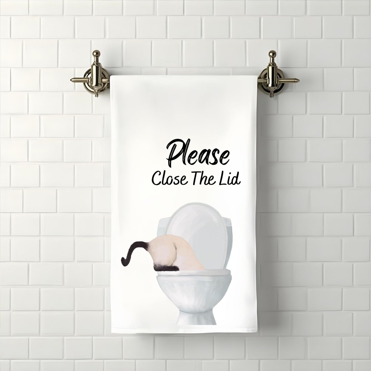 Siamese Cat Bathroom Towel - MerikaArt