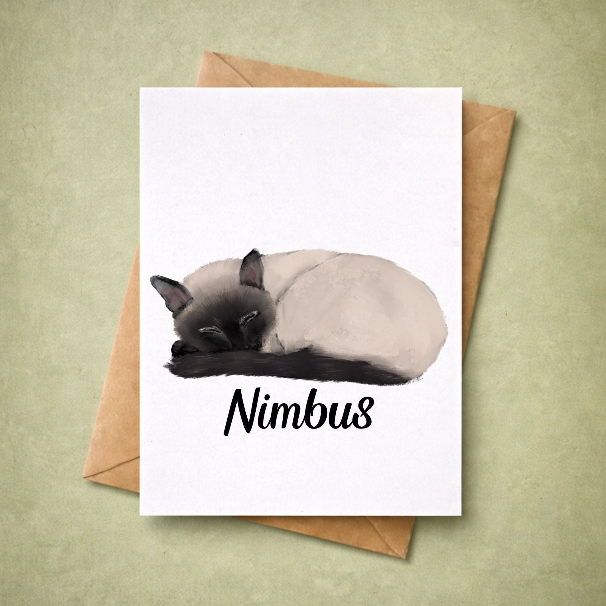 Siamese Cat Postcard - MerikaArt