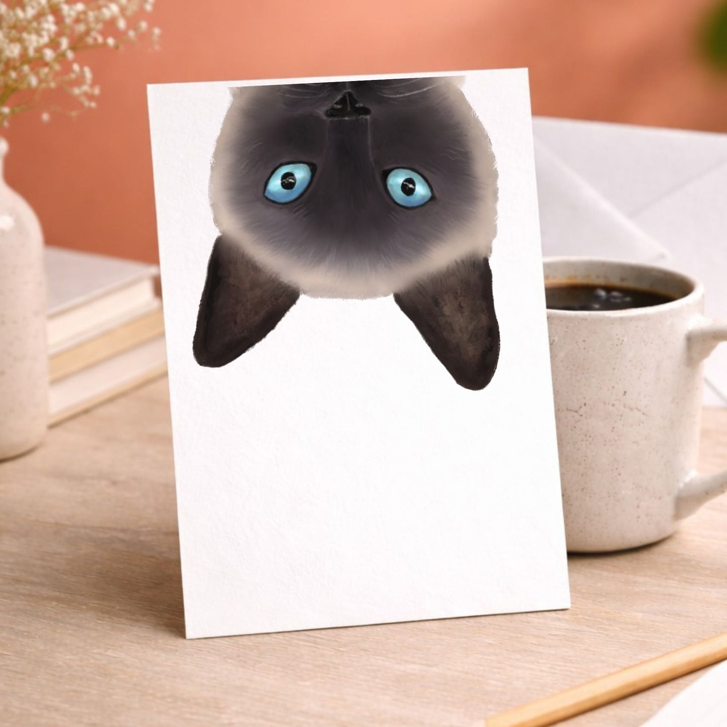 Siamese Cat Postcard - MerikaArt