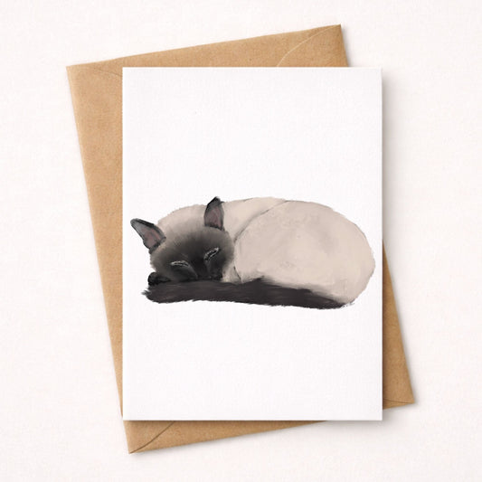 Siamese Cat Postcard - MerikaArt