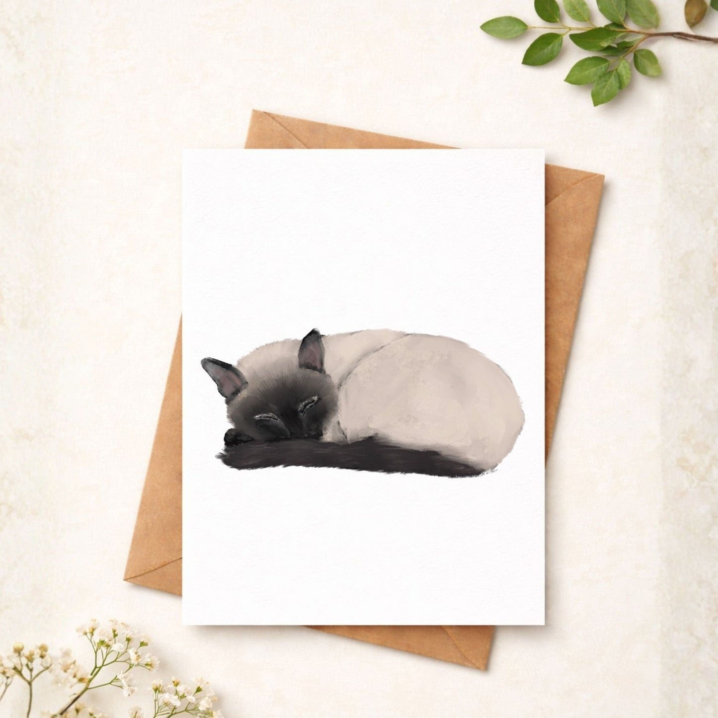 Siamese Cat Postcard - MerikaArt