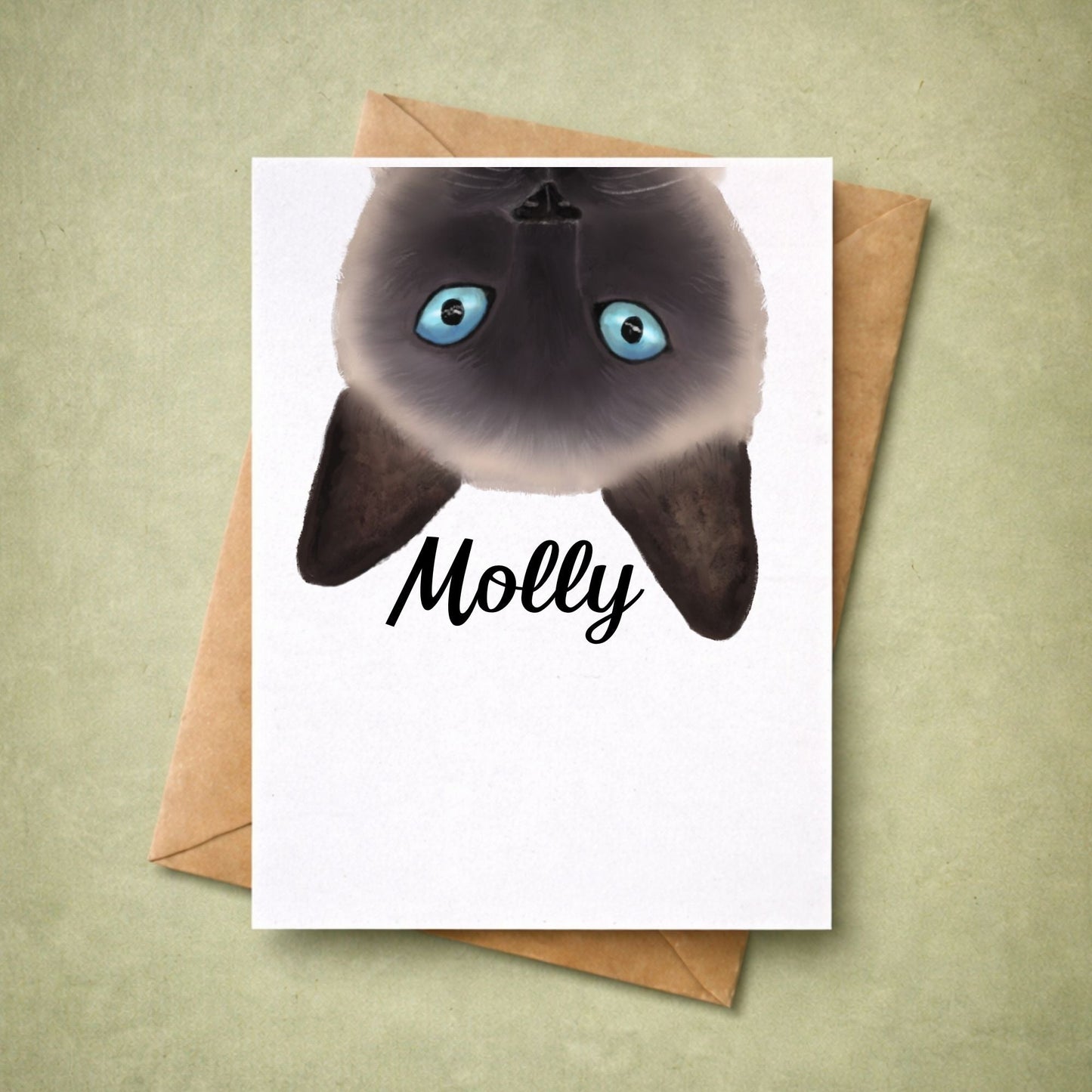 Siamese Cat Postcard - MerikaArt