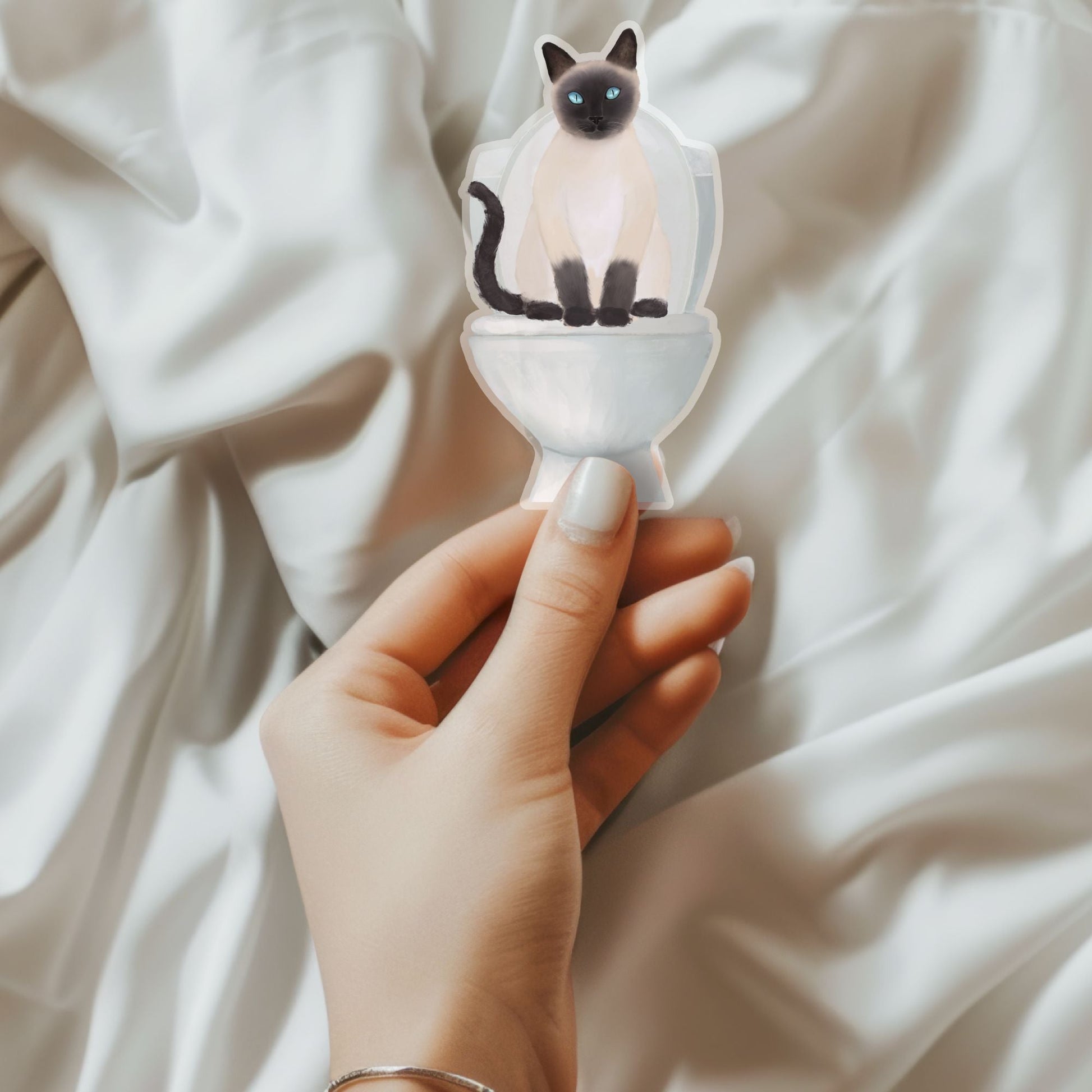 Siamese Cat Vinyl Sticker - MerikaArt