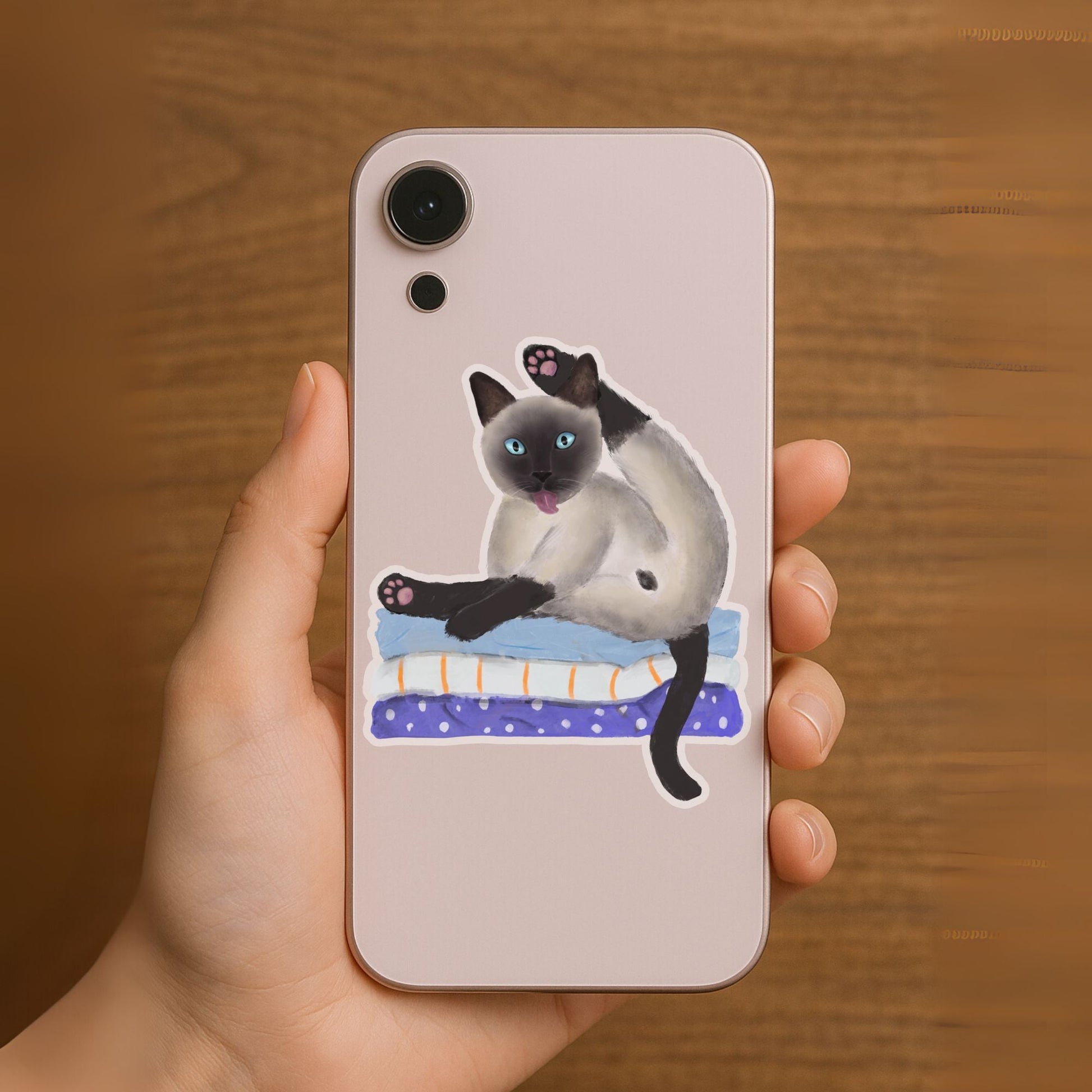 Siamese Cat Vinyl Sticker - MerikaArt