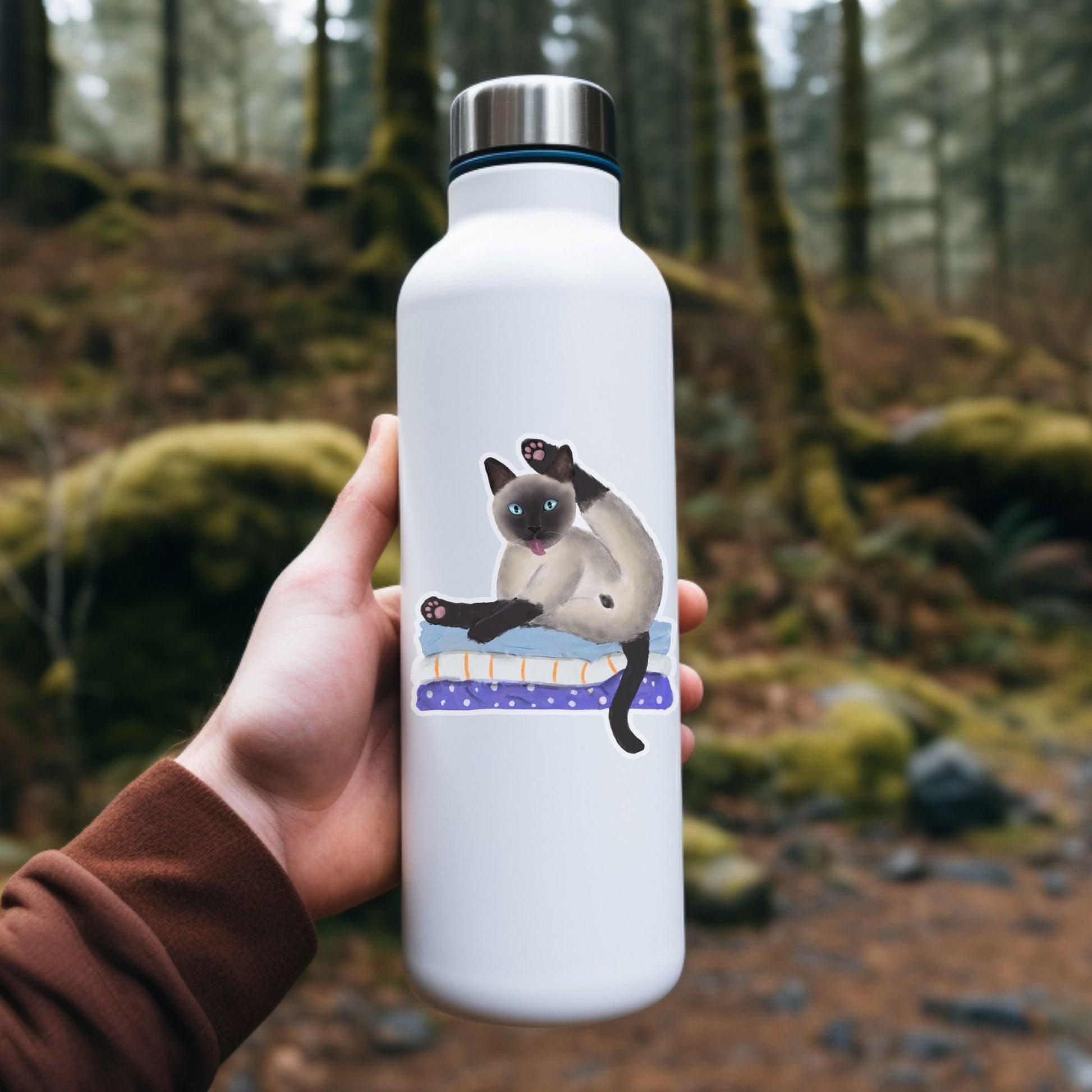 Siamese Cat Vinyl Sticker - MerikaArt