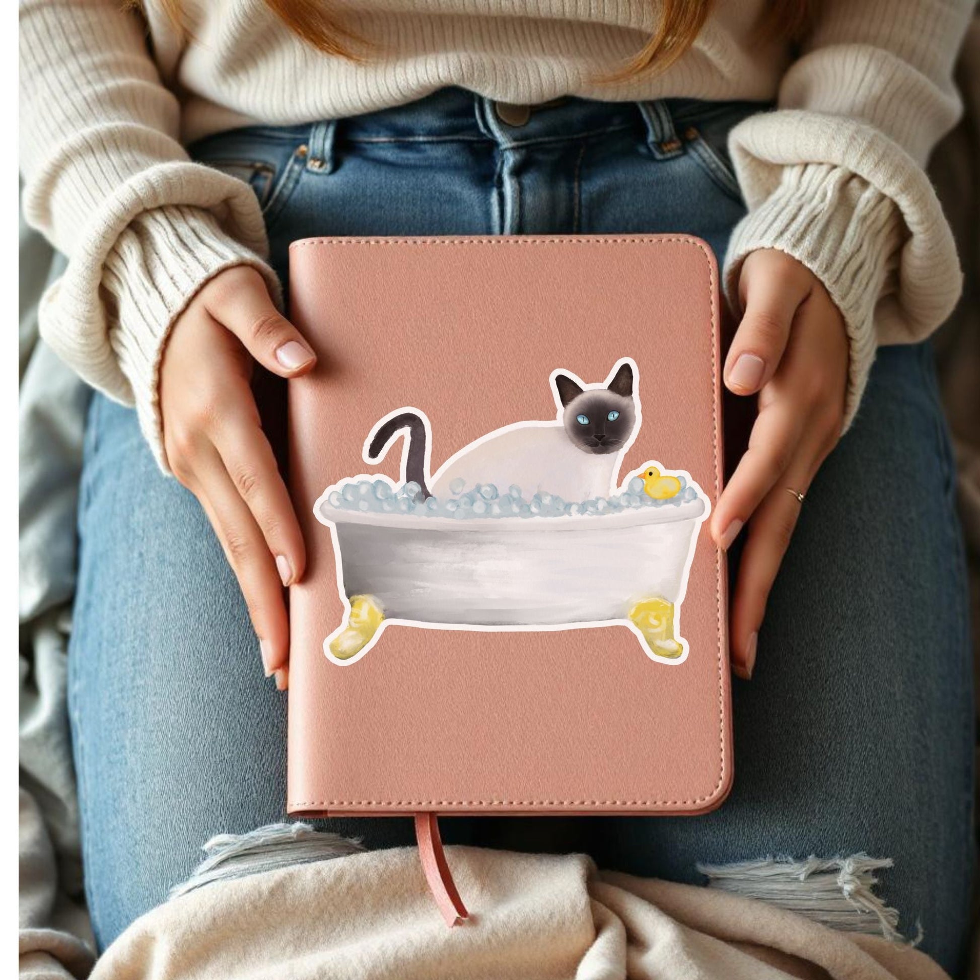 Siamese Cat Vinyl Sticker - MerikaArt