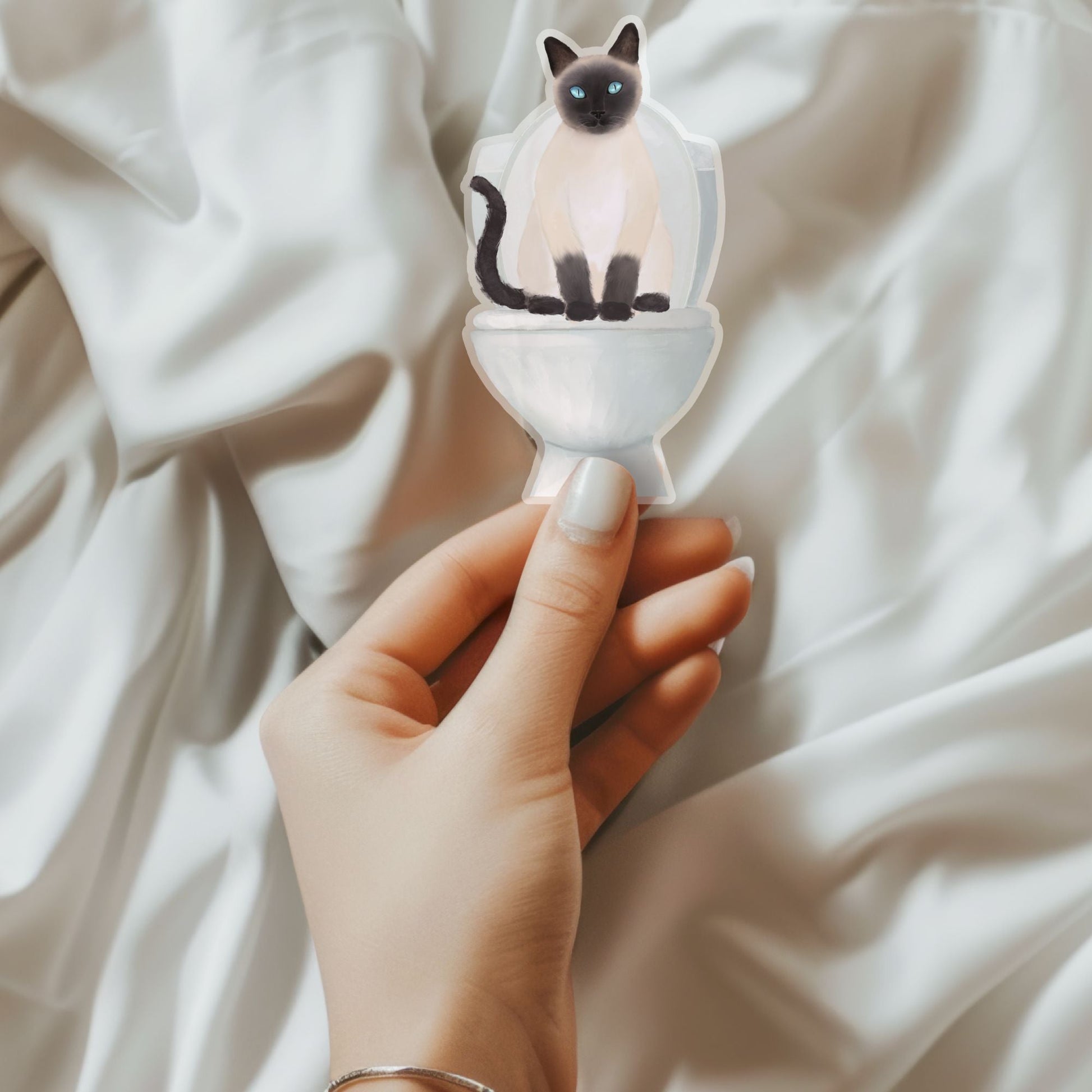 Siamese Cat Vinyl Sticker - MerikaArt