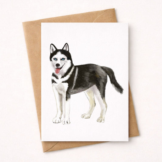 Siberian Husky Postcard - MerikaArt