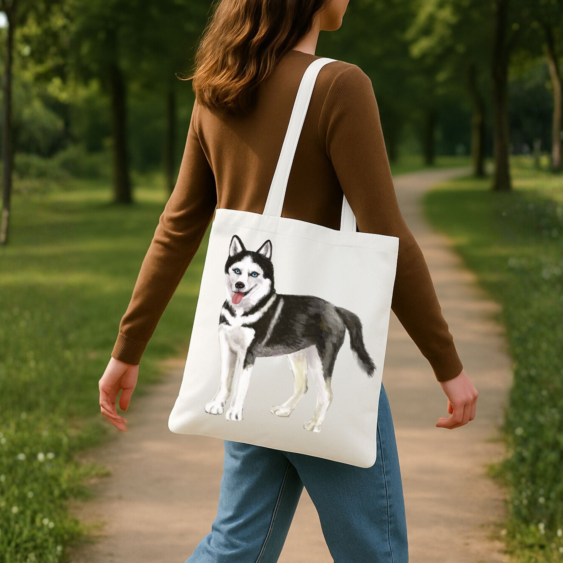 Siberian Husky Tote Bag - MerikaArt