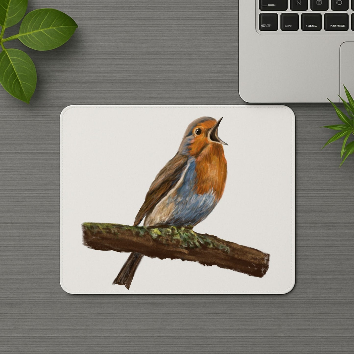 Singing Robin Mousepad - MerikaArt