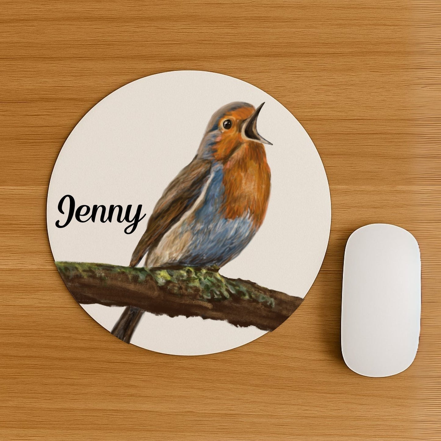 Singing Robin Mousepad - MerikaArt