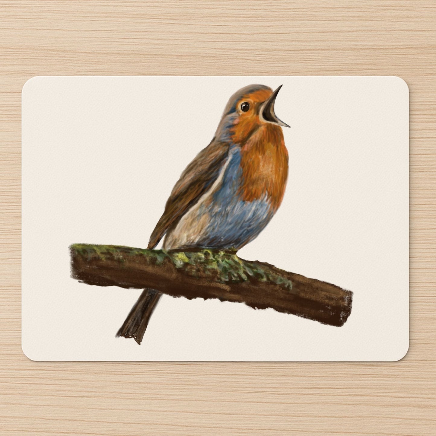 Singing Robin Mousepad - MerikaArt