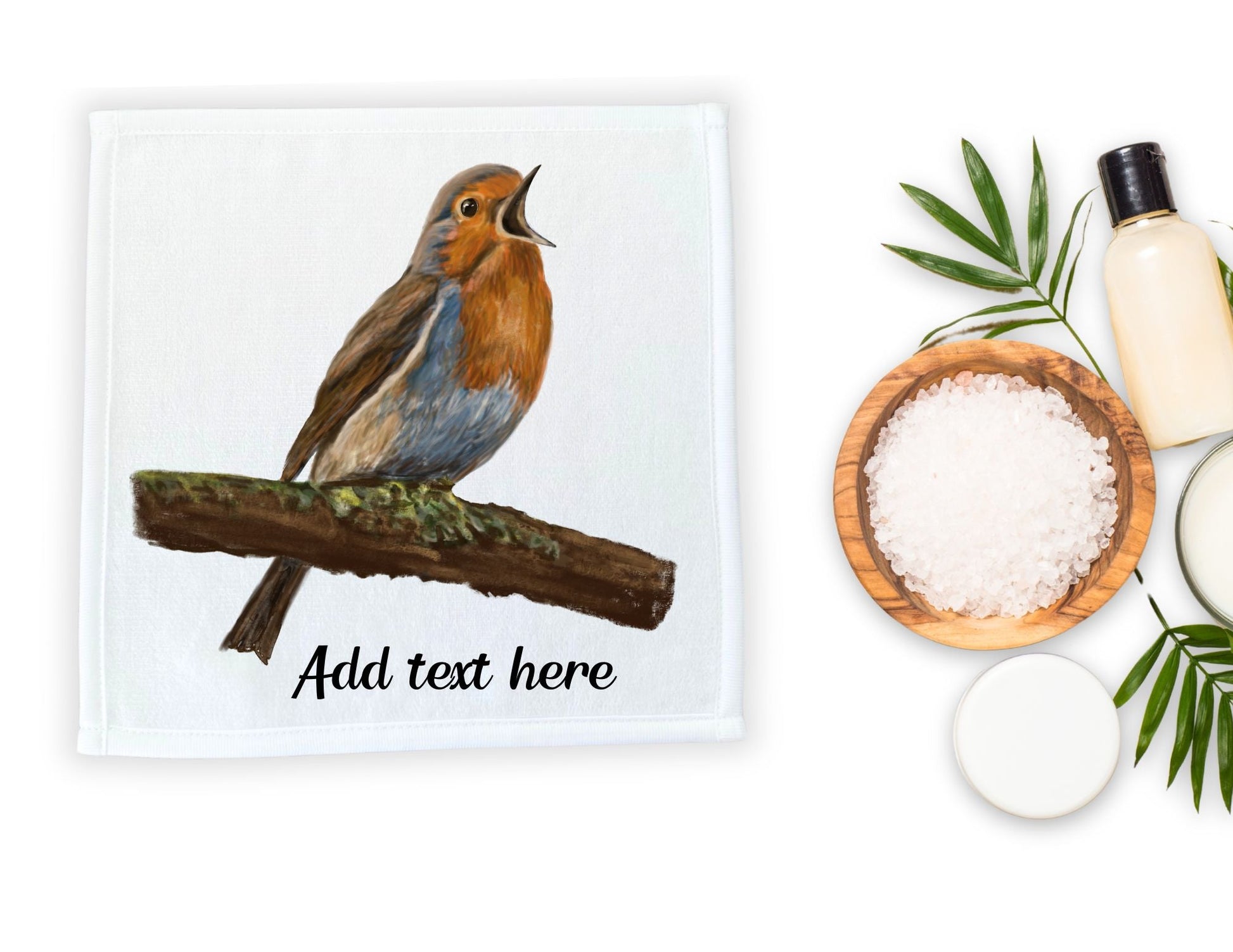 Singing Robin Washcloth - MerikaArt