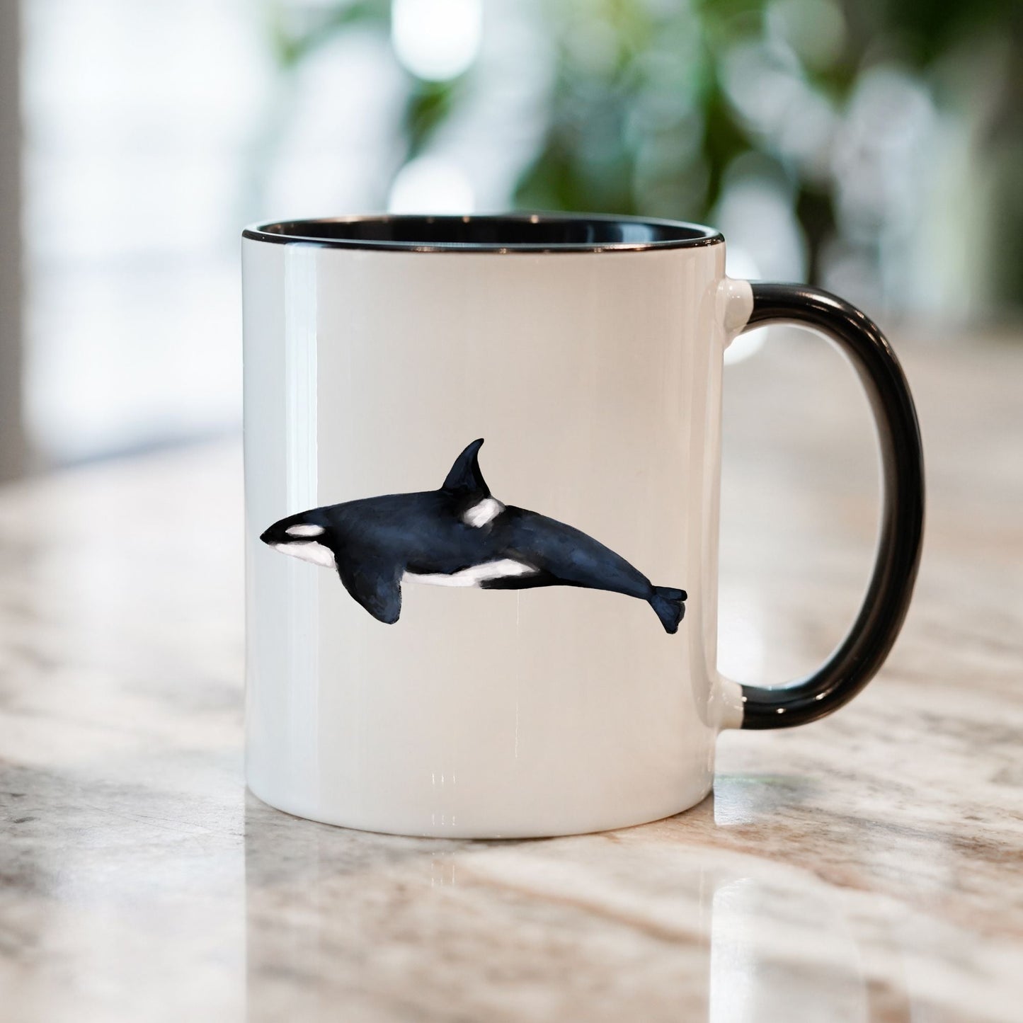 Single Orca Whale Mug - MerikaArt