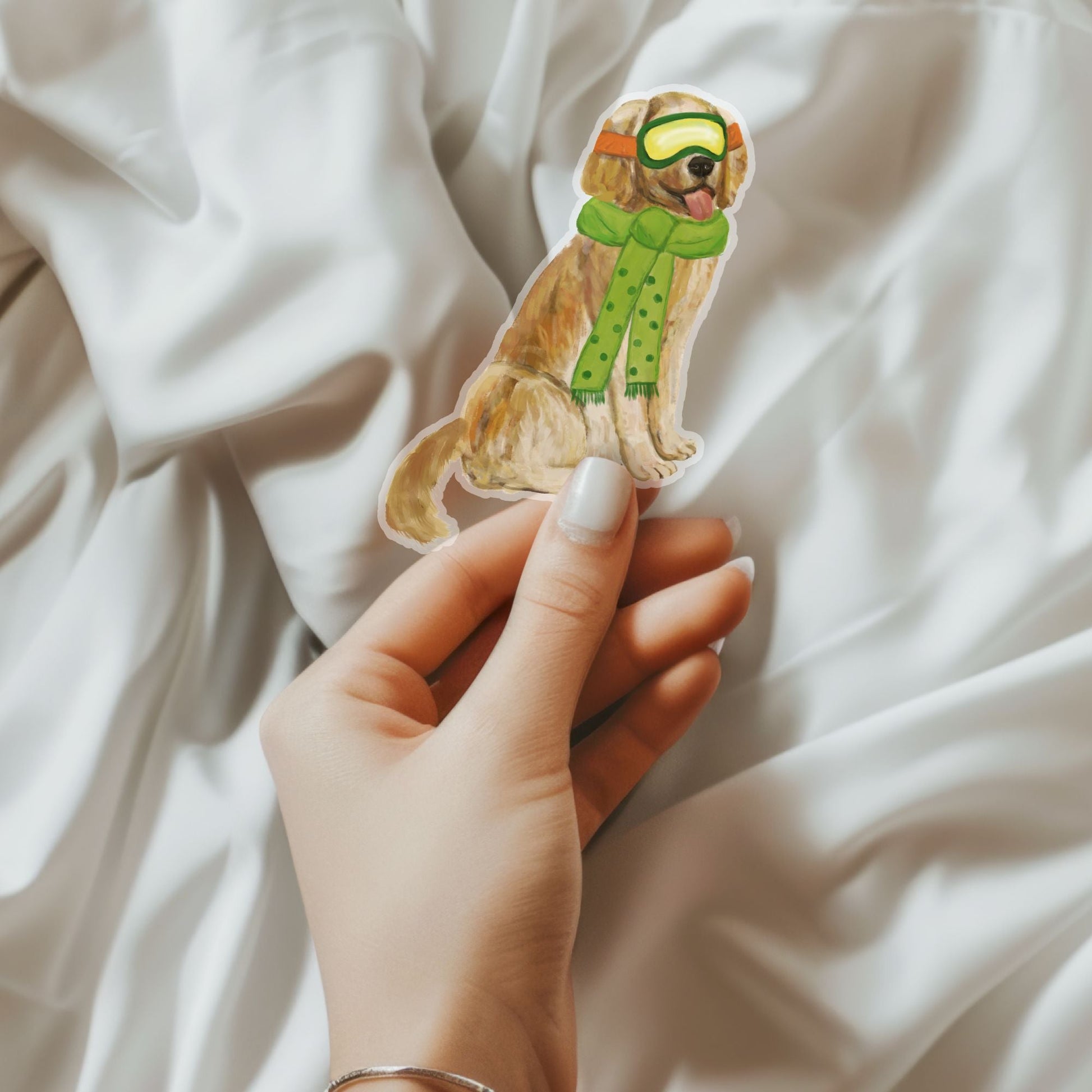 Ski Dog Sticker - MerikaArt