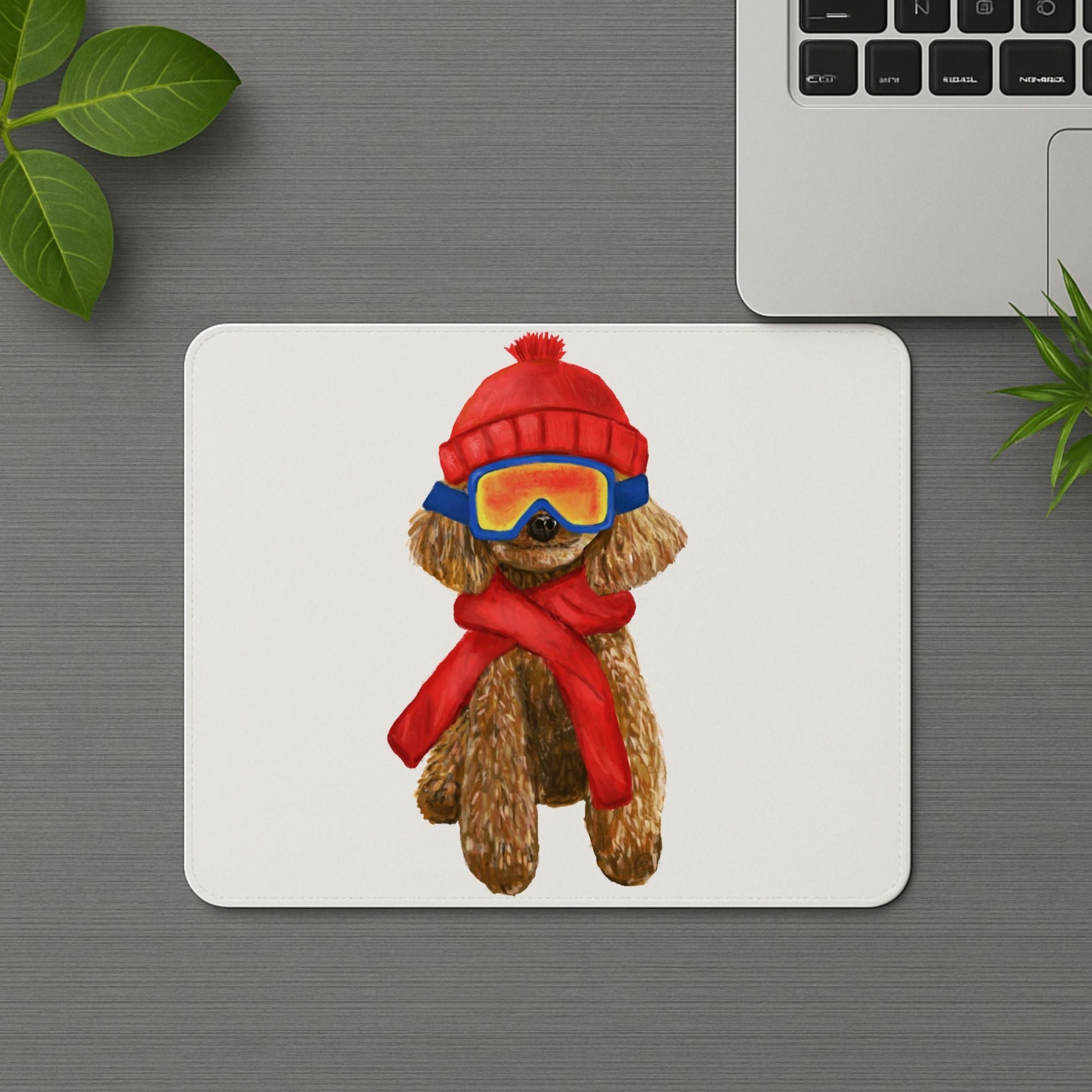 Ski Poodle Mousepad - MerikaArt