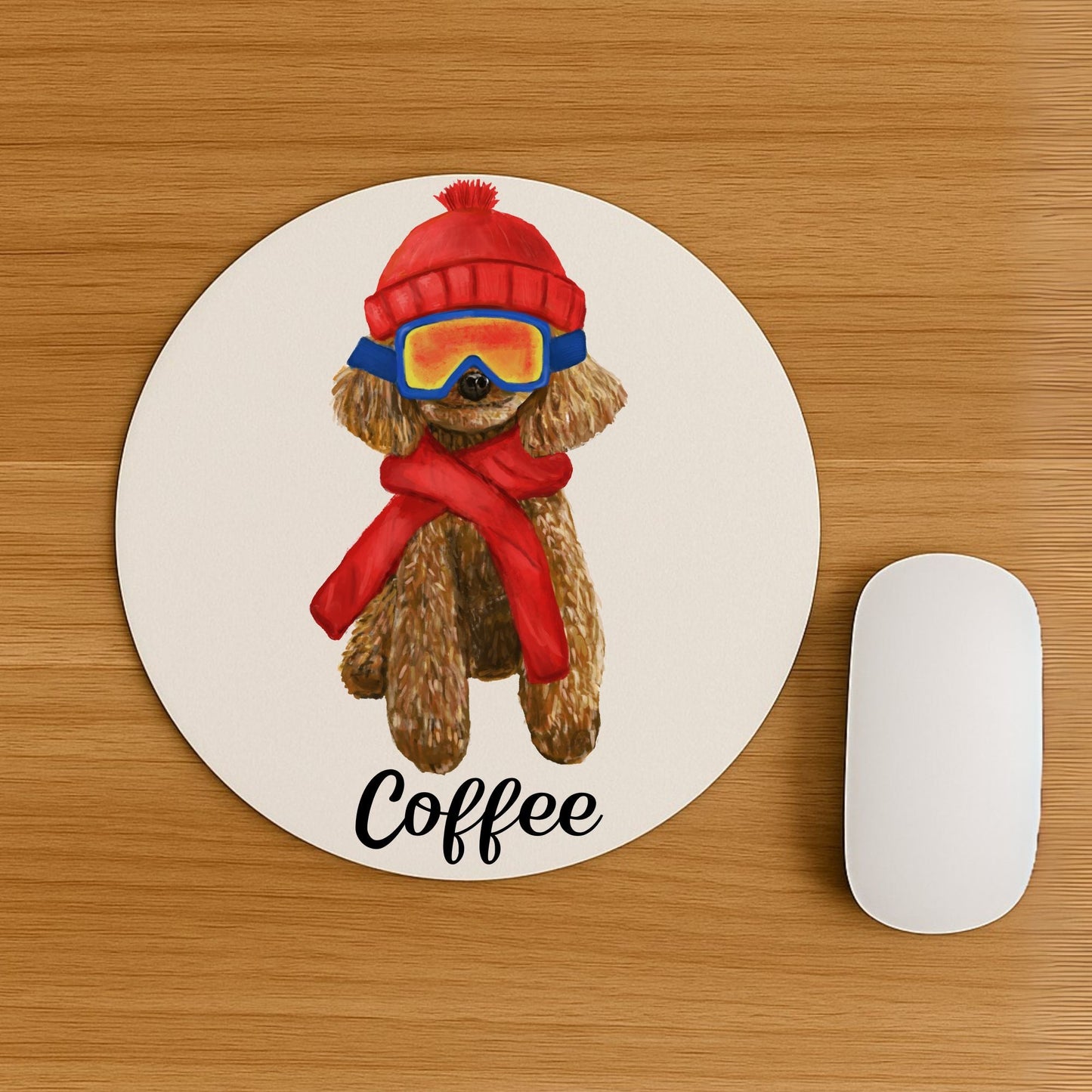 Ski Poodle Mousepad - MerikaArt