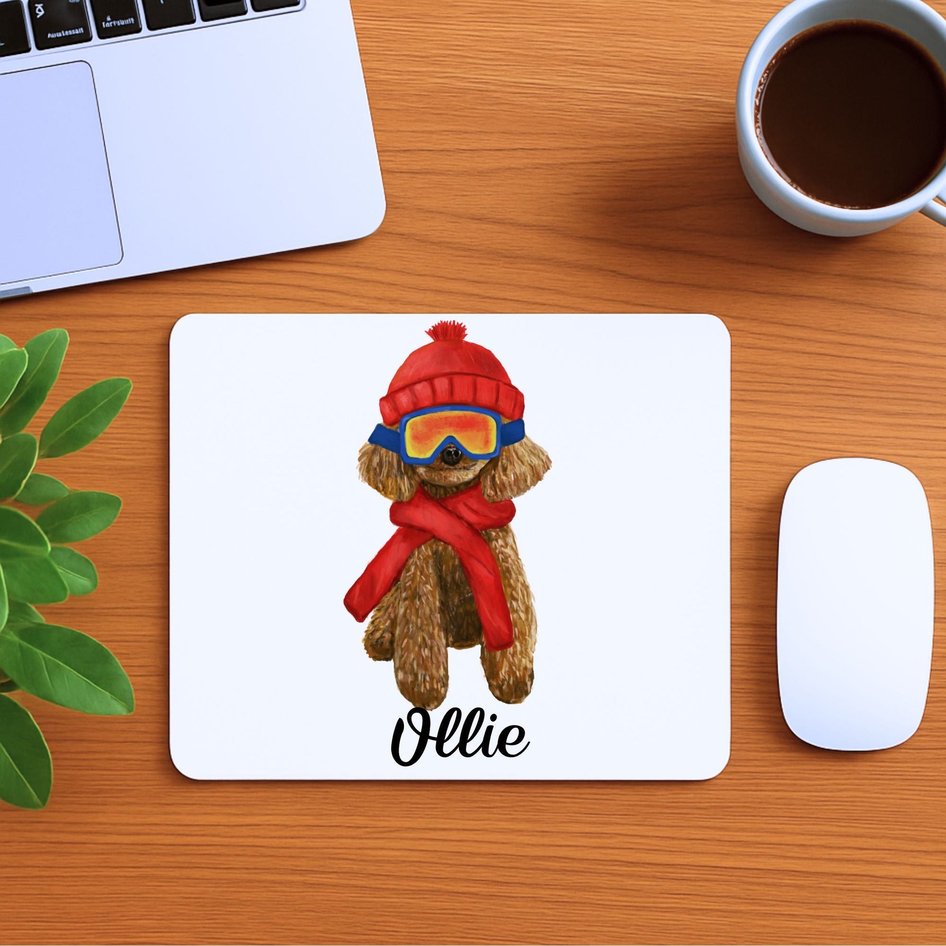 Ski Poodle Mousepad - MerikaArt