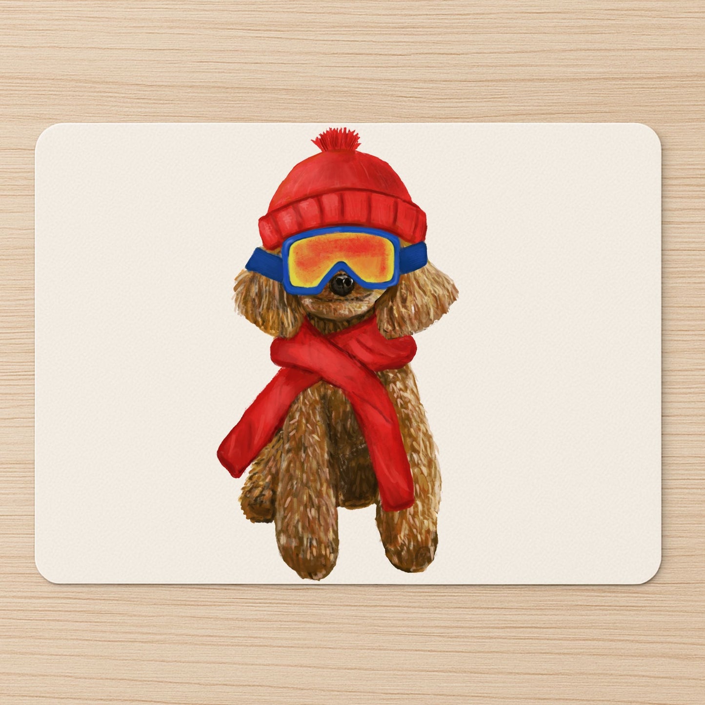 Ski Poodle Mousepad - MerikaArt