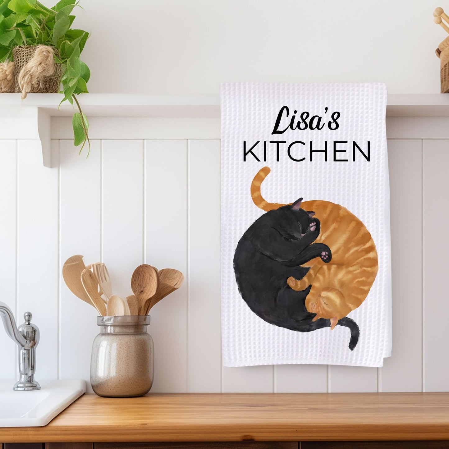 Sleeping Cats Kitchen Towel - MerikaArt