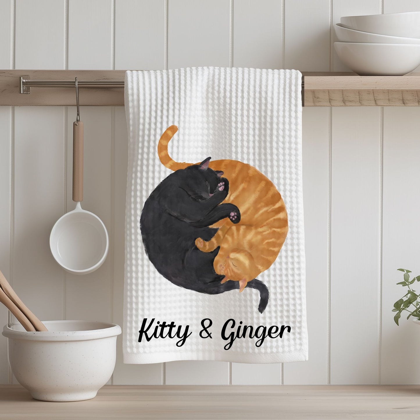 Sleeping Cats Kitchen Towel - MerikaArt