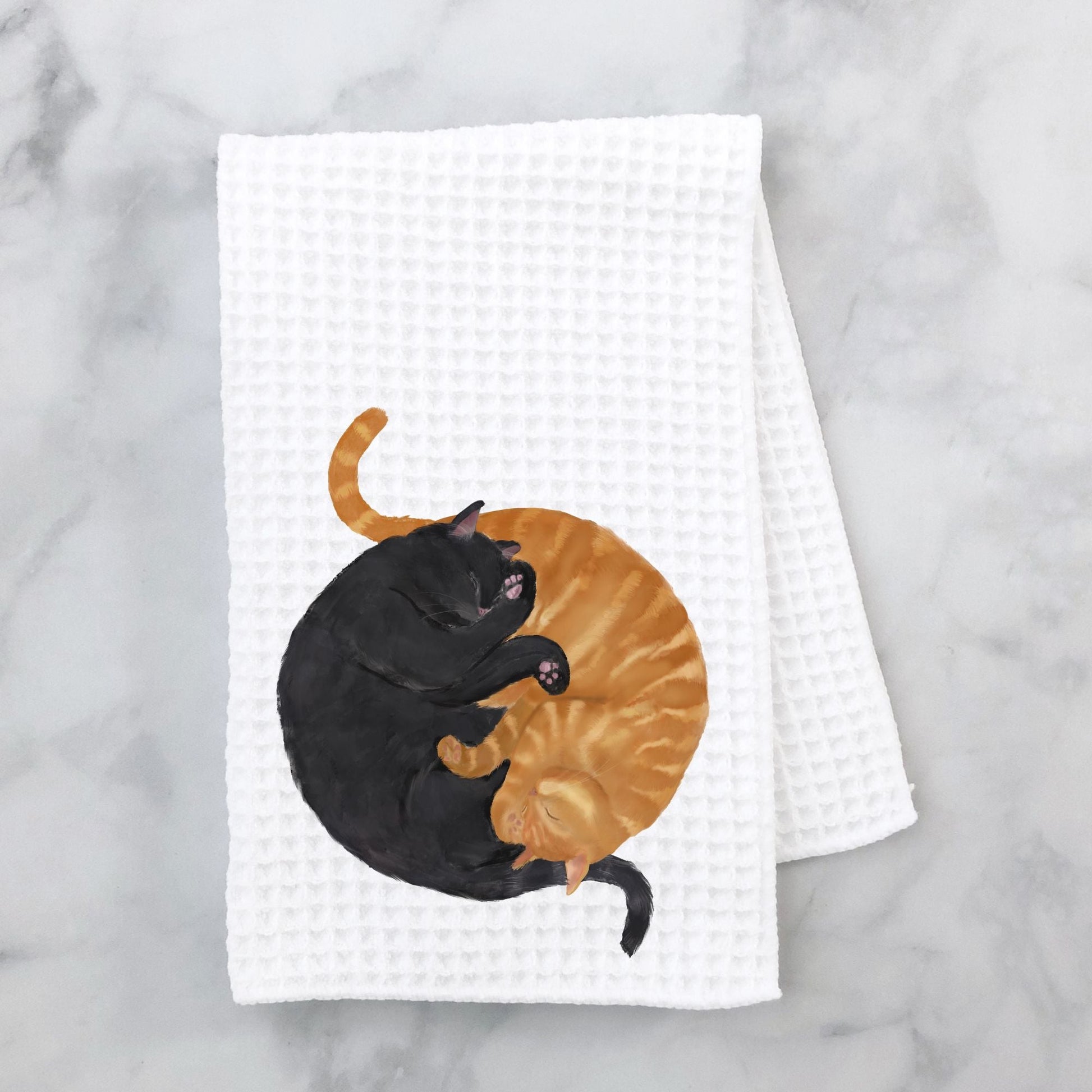 Sleeping Cats Kitchen Towel - MerikaArt