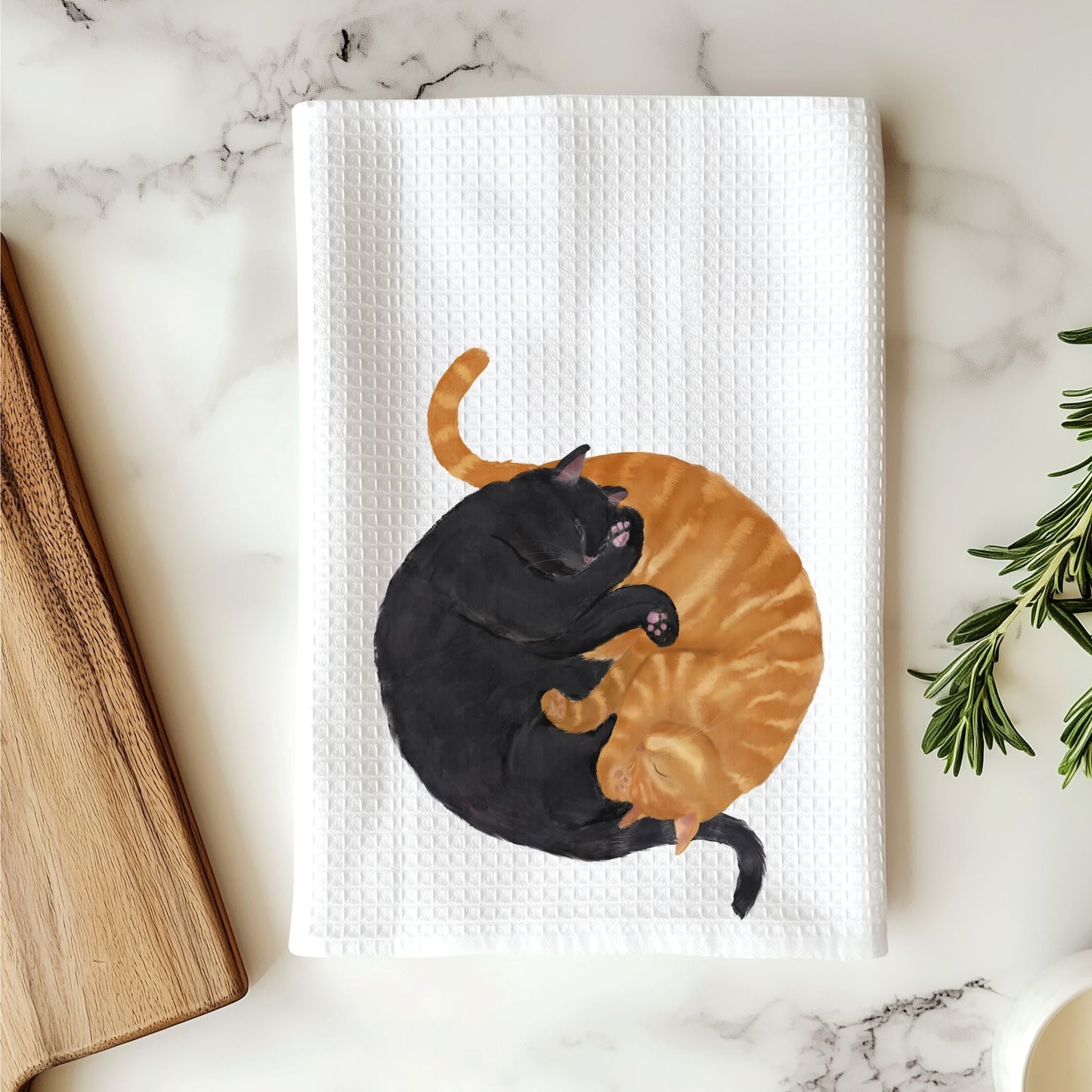 Sleeping Cats Kitchen Towel - MerikaArt