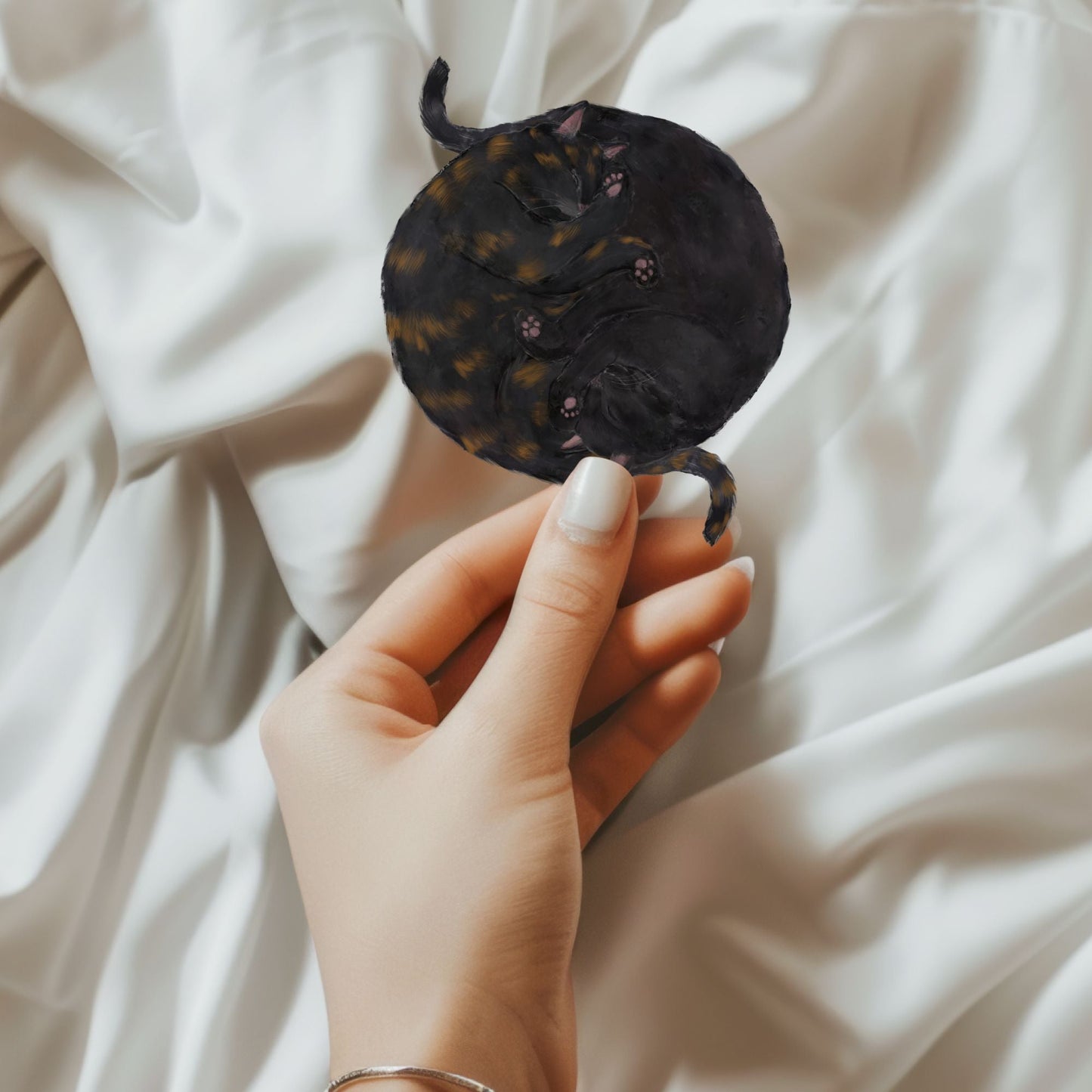 Sleeping Cats Vinyl Sticker - MerikaArt