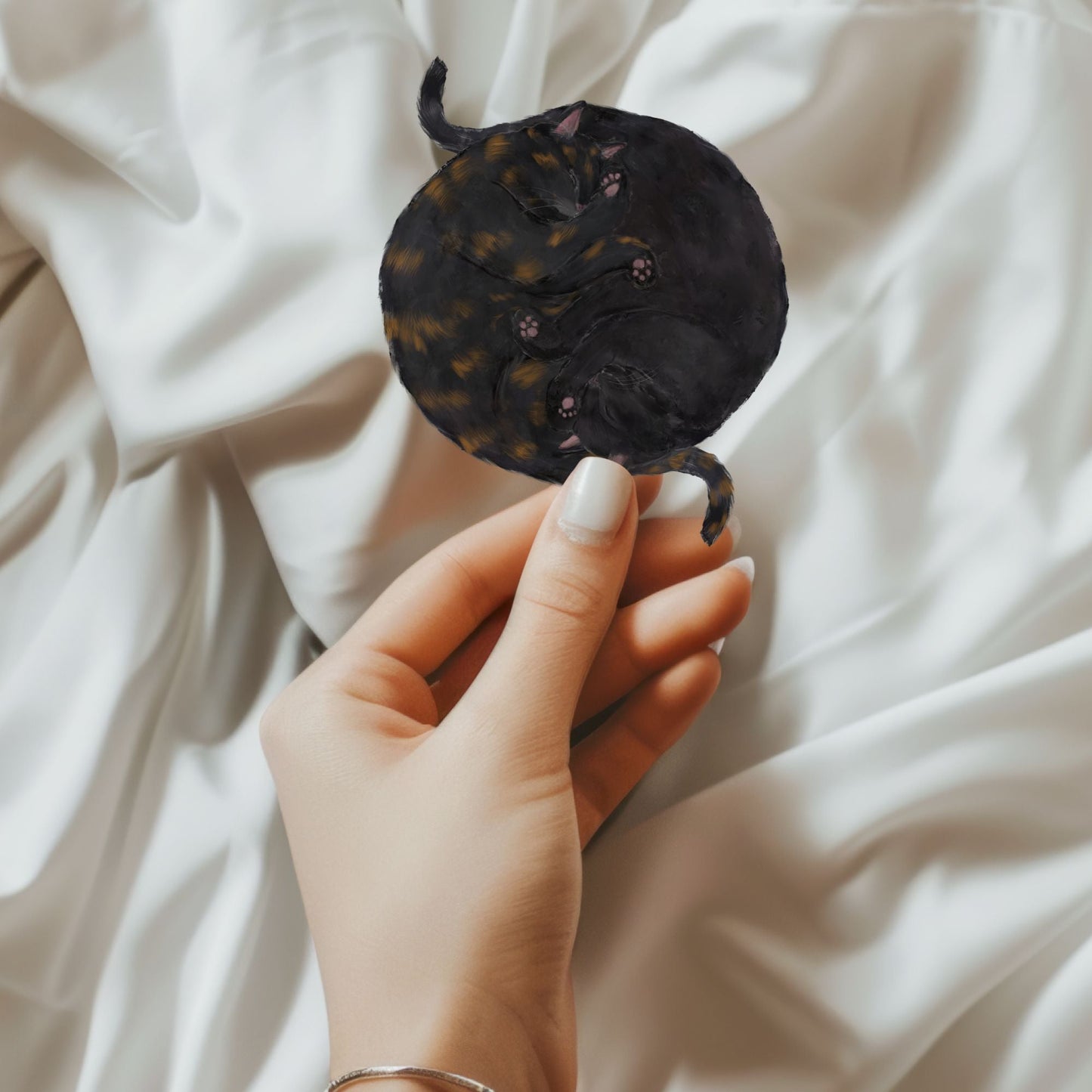 Sleeping Cats Vinyl Sticker - MerikaArt