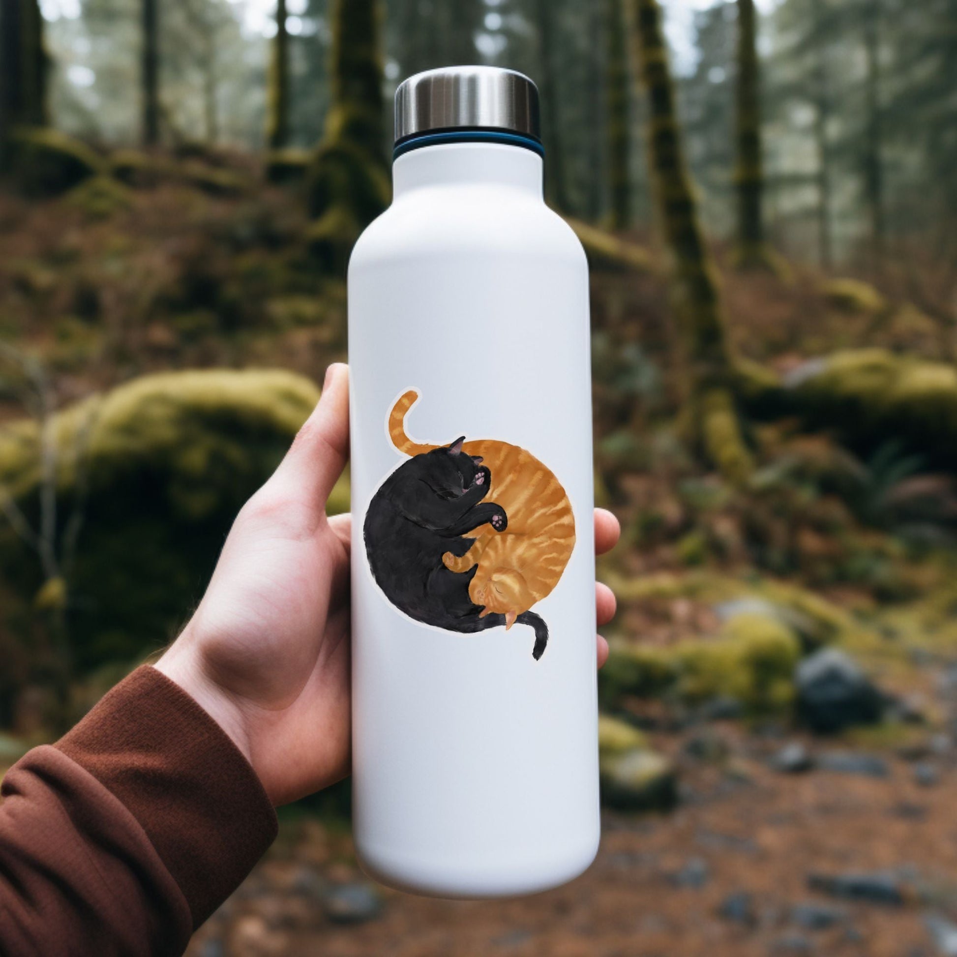 Sleeping Cats Vinyl Sticker - MerikaArt