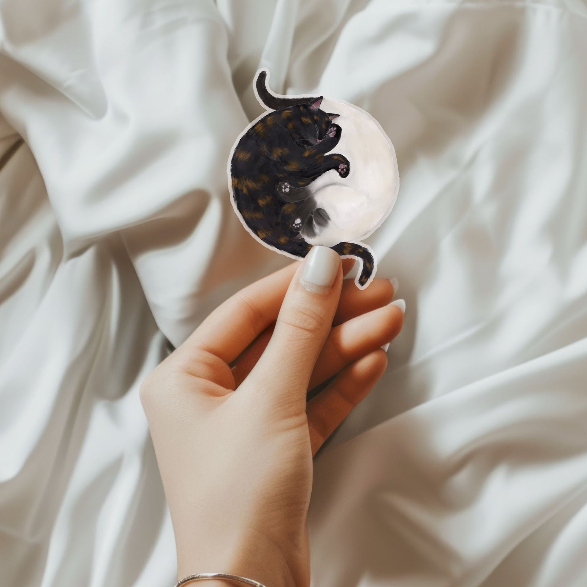 Sleeping Cats Vinyl Sticker - MerikaArt