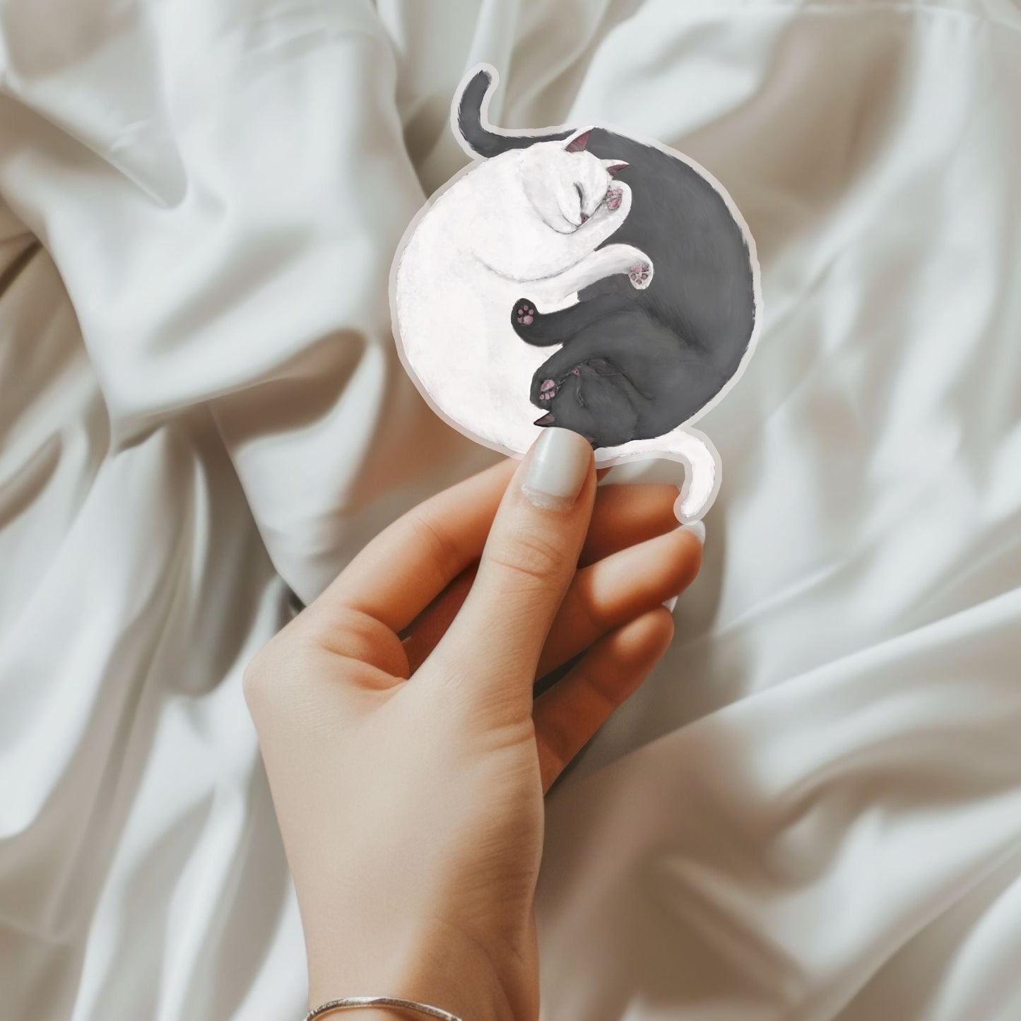 Sleeping Cats Vinyl Sticker - MerikaArt