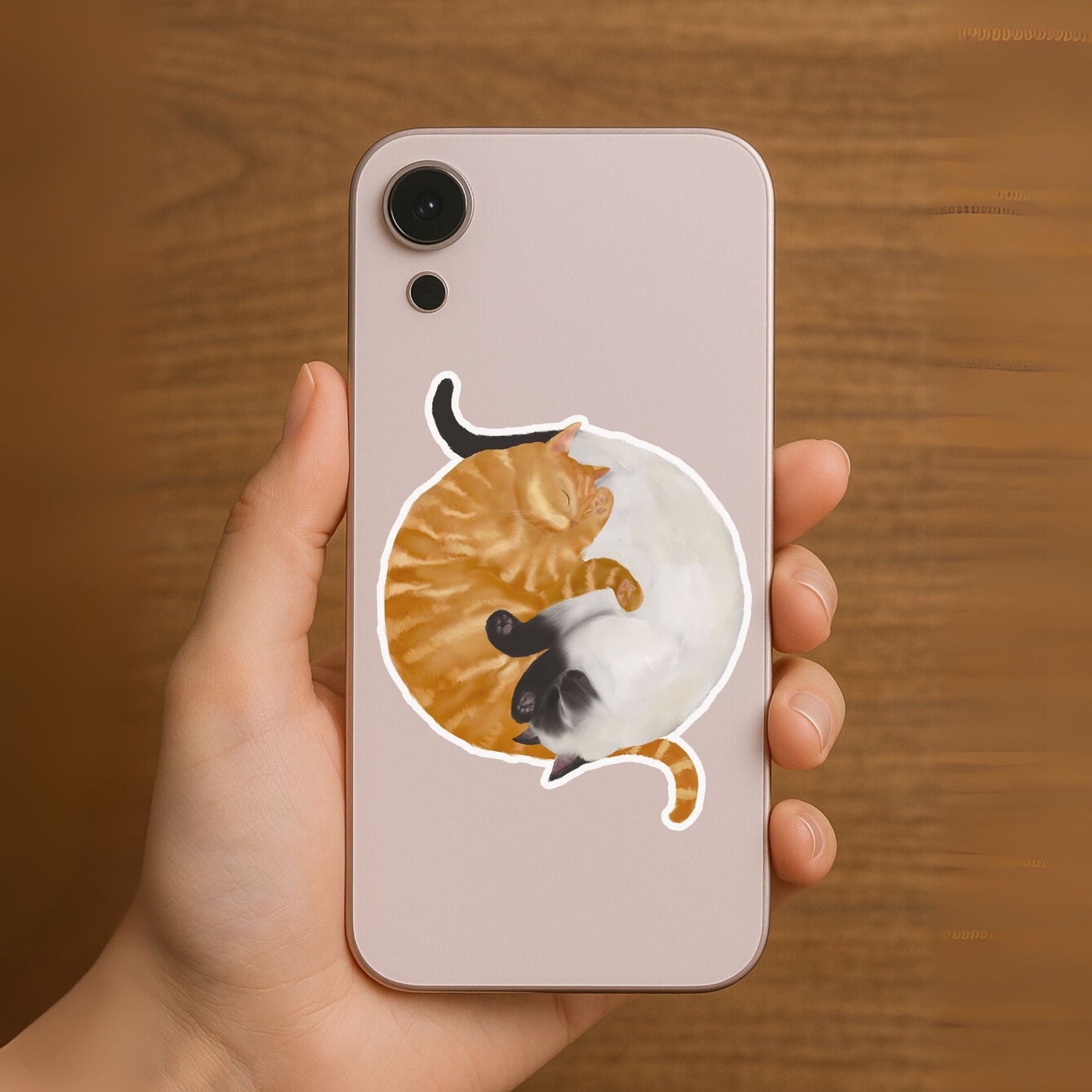 Sleeping Cats Vinyl Sticker - MerikaArt