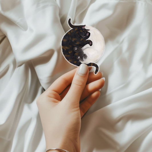 Sleeping Cats Vinyl Sticker - MerikaArt