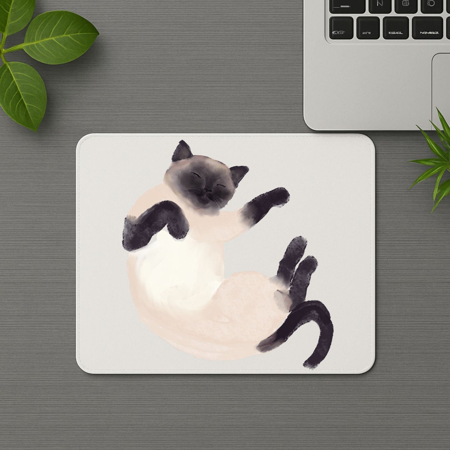 Sleeping Siamese Cat Mousepad - MerikaArt