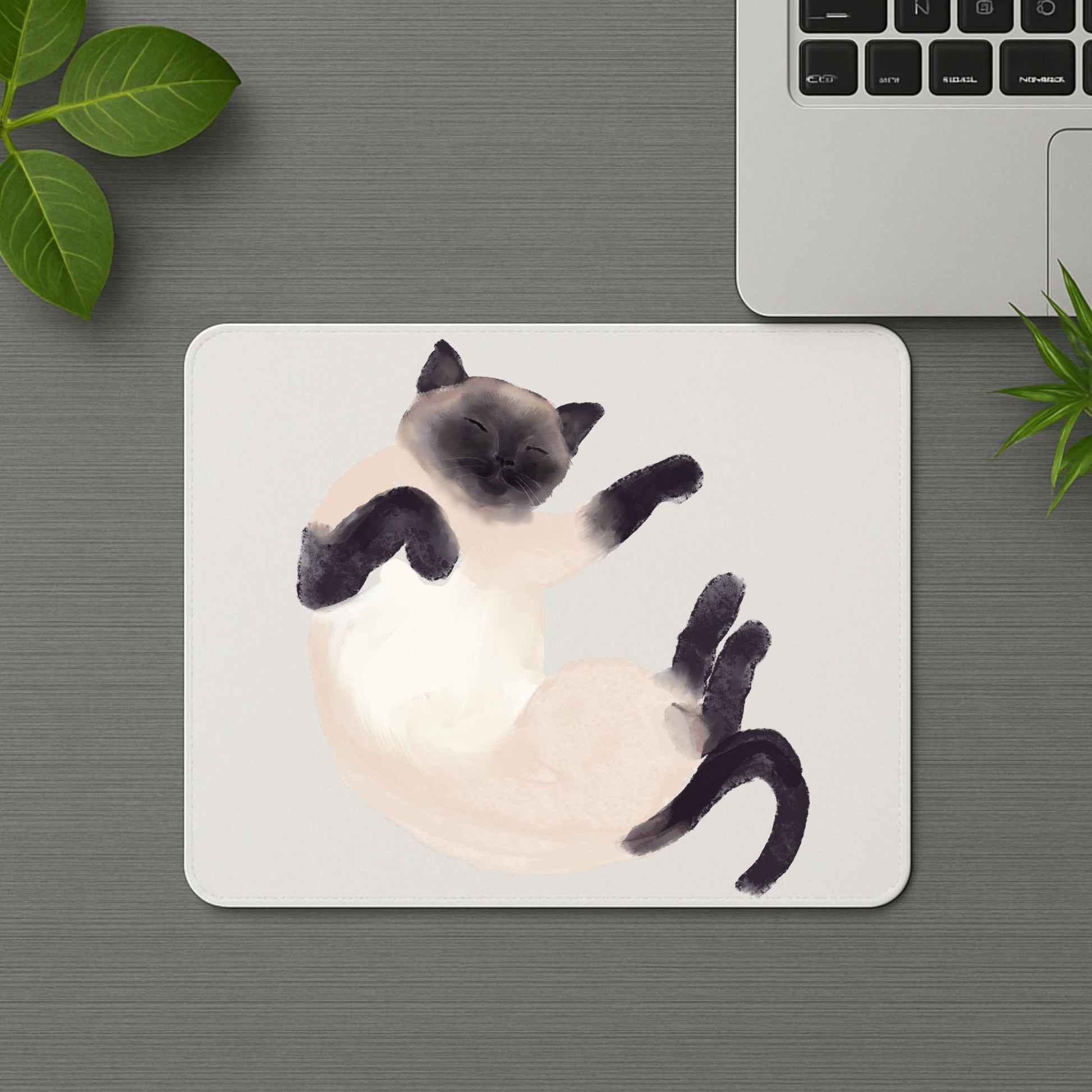 Sleeping Siamese Cat Mousepad - MerikaArt
