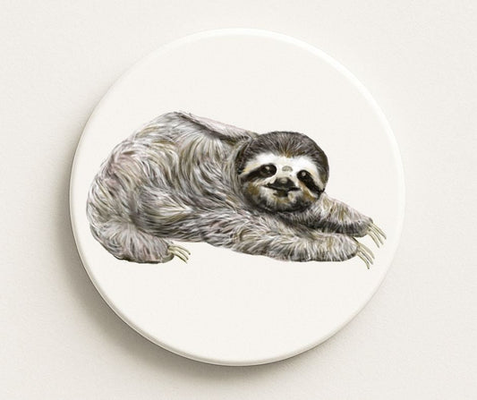 Sloth Ceramic Coaster - MerikaArt