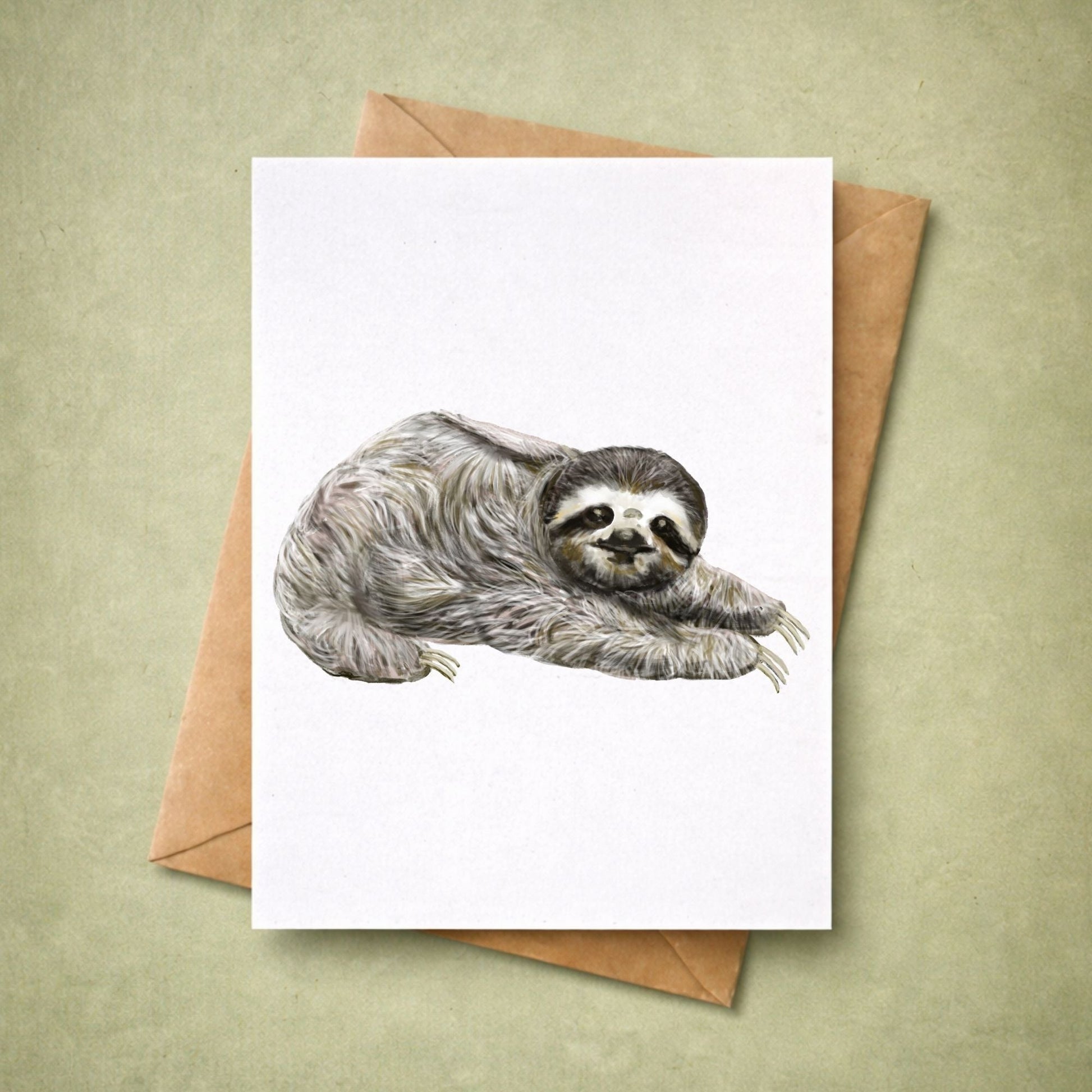 Sloth Postcard - MerikaArt