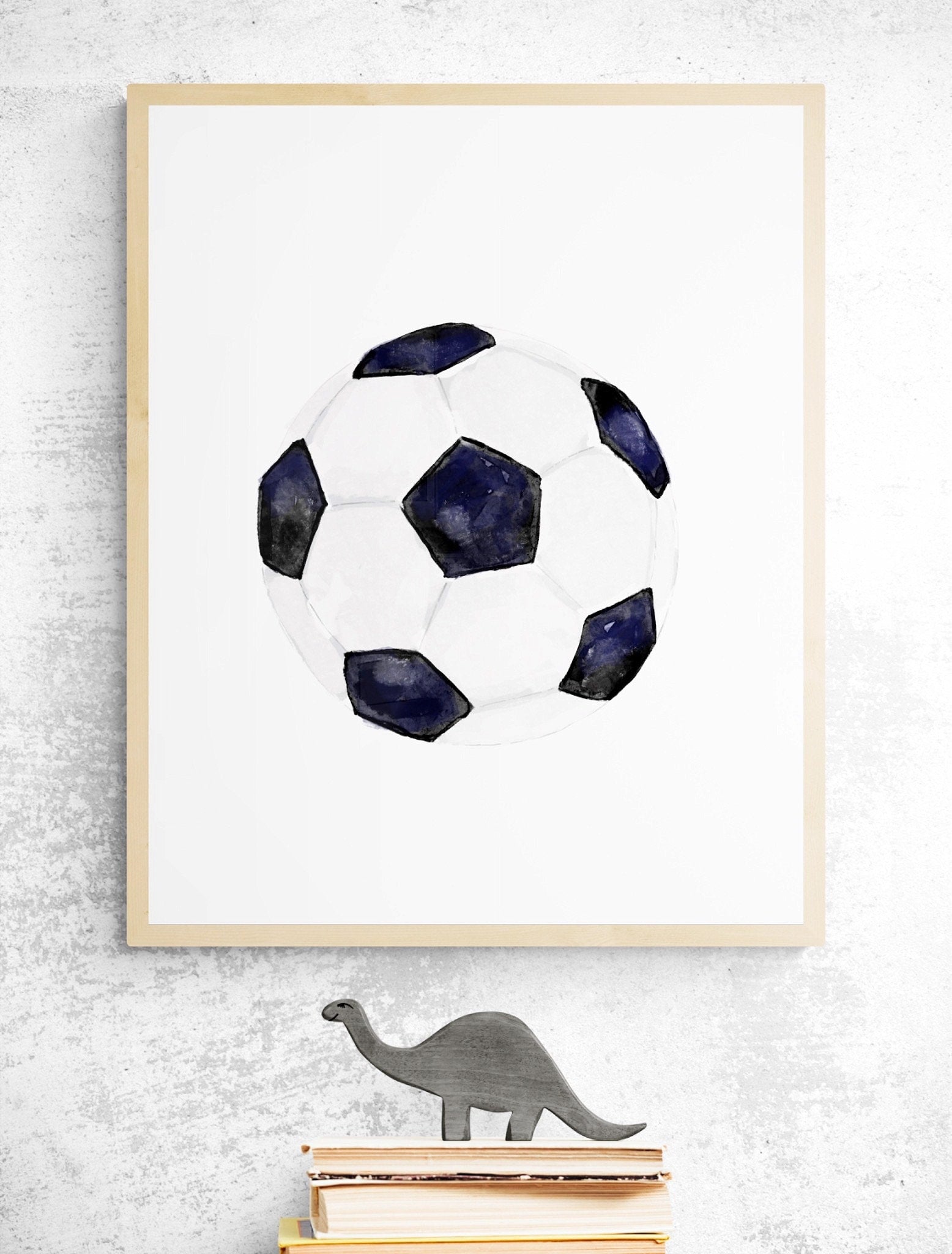 Soccer Ball Print, Sport Painting, Boys Room Wall Art, Girls Room Print, Boys Room Gift, Kids Wall Art, Nursery Decor, Sports Lover Drawing - MerikaArt