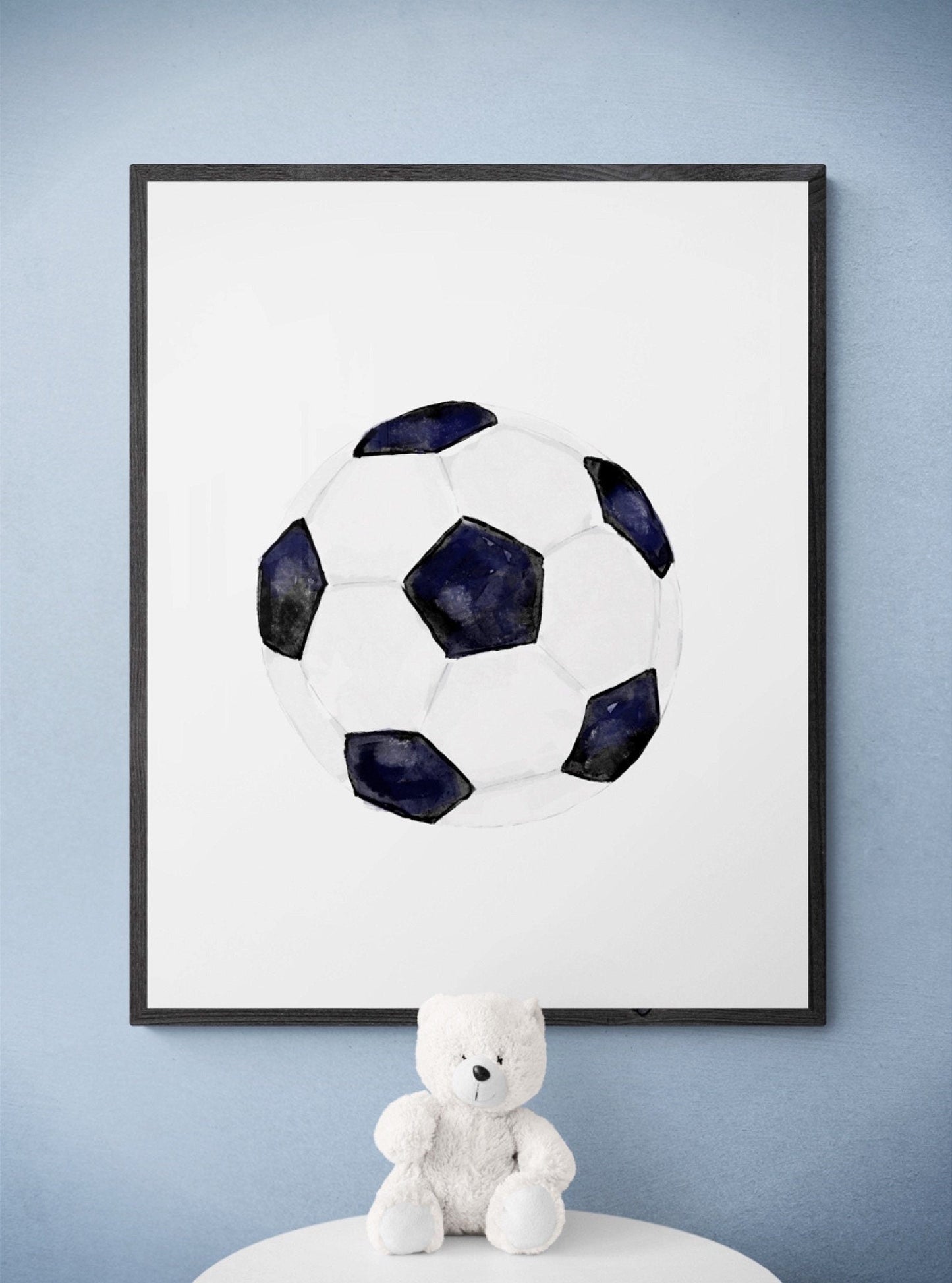 Soccer Ball Print, Sport Painting, Boys Room Wall Art, Girls Room Print, Boys Room Gift, Kids Wall Art, Nursery Decor, Sports Lover Drawing - MerikaArt