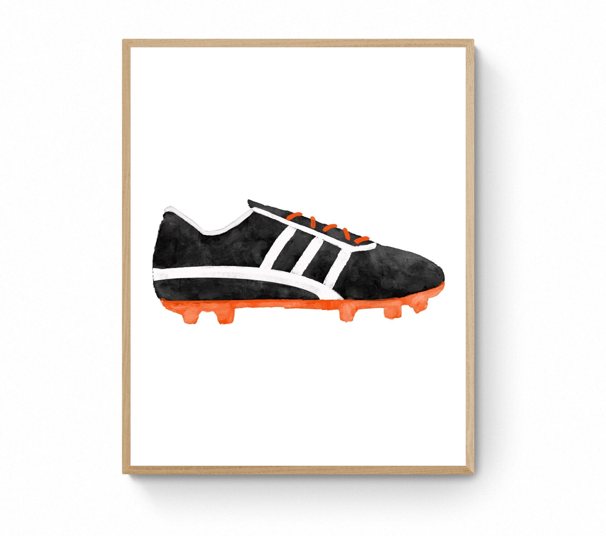 Soccer Shoes Print, Sport Painting, Boys Room Wall Art, Girls Room Gift, Soccer Cleats, Kids Wall Art, Nursery Decor, Sports Lover Drawing - MerikaArt